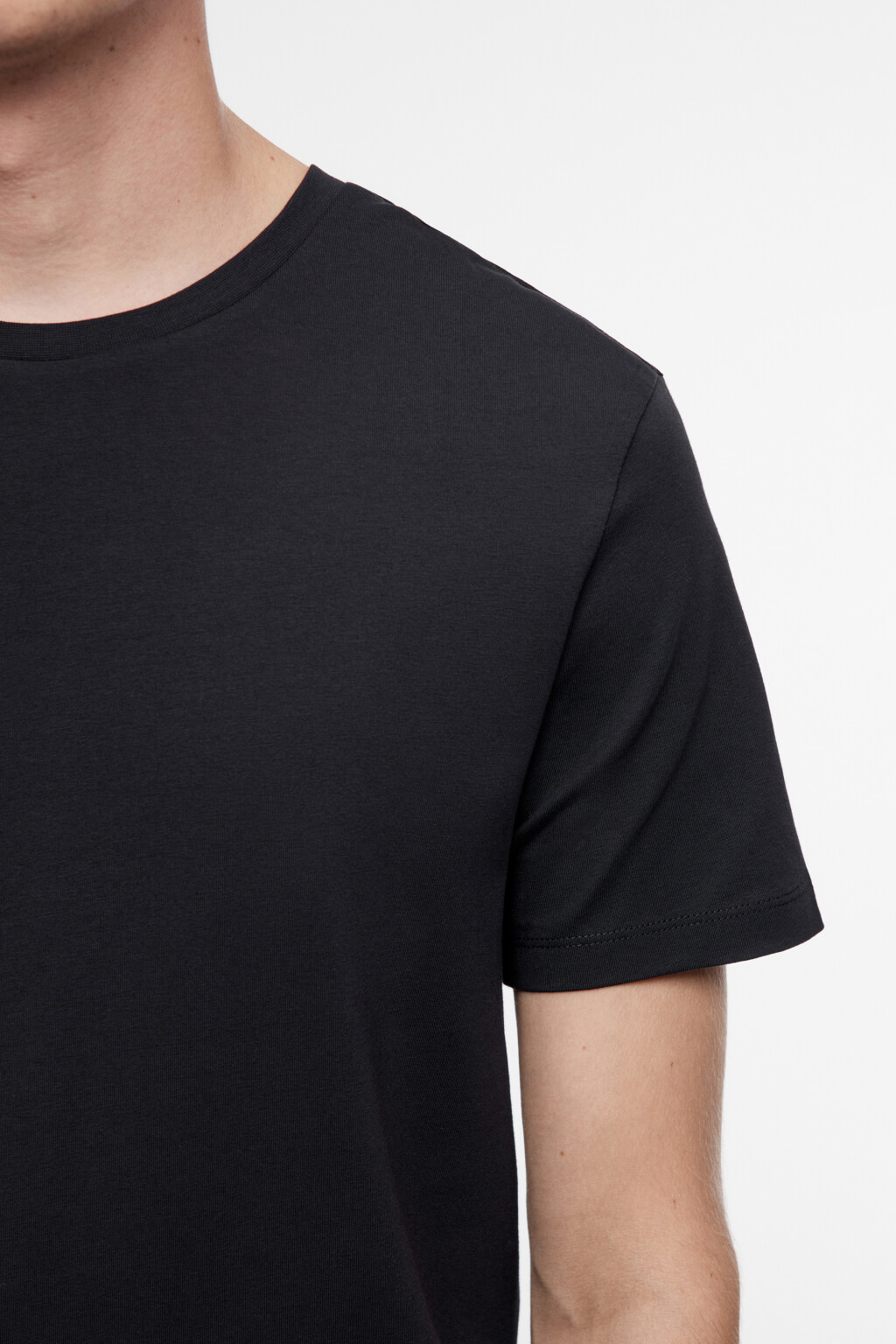 Футболка хлопковая в базовых цветах - цвет черный - 6