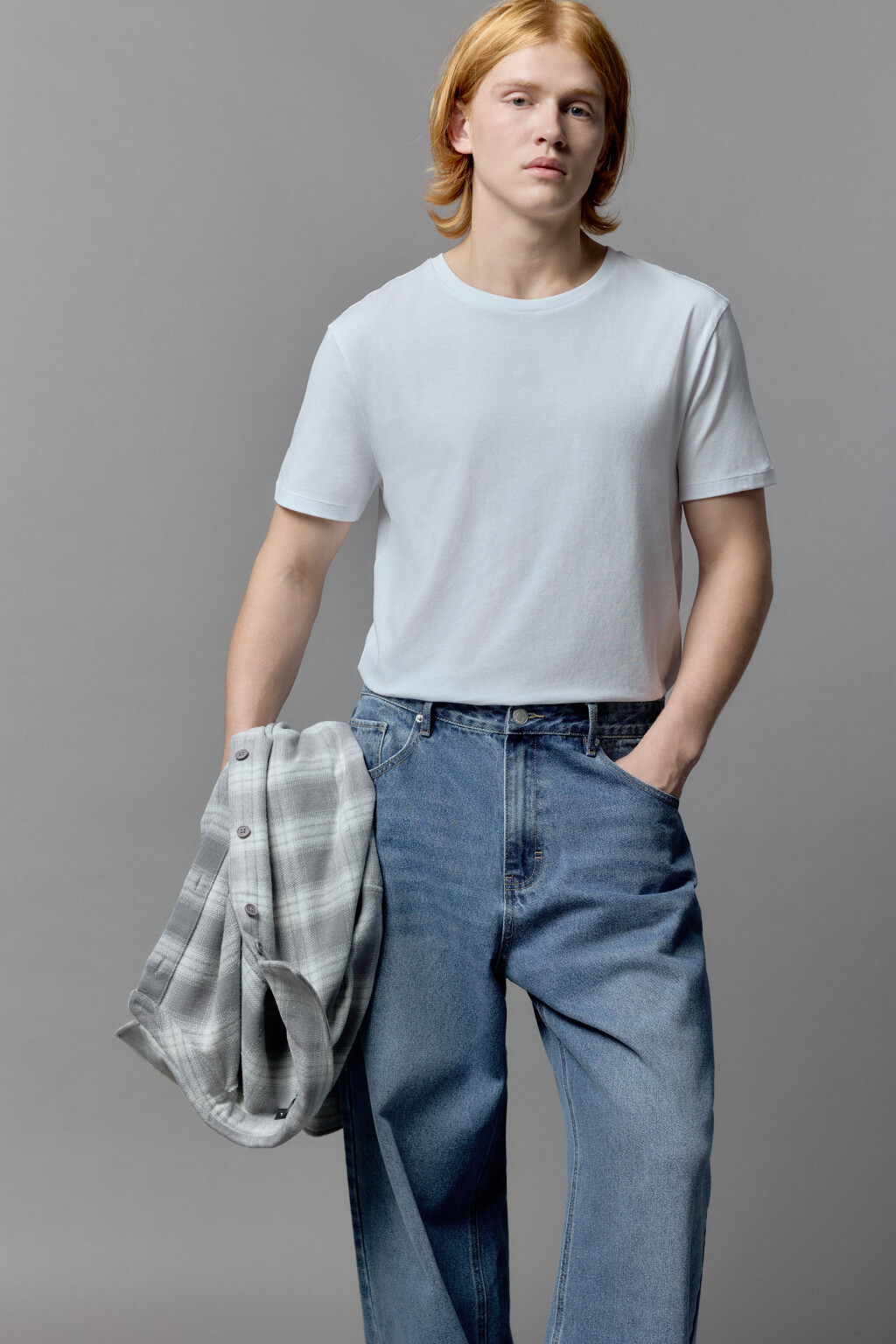 Футболка хлопковая облегающая - цвет белый - 1