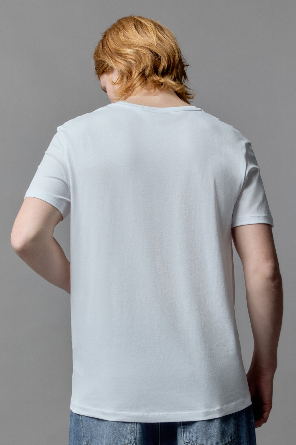 Футболка хлопковая облегающая - цвет белый - 5