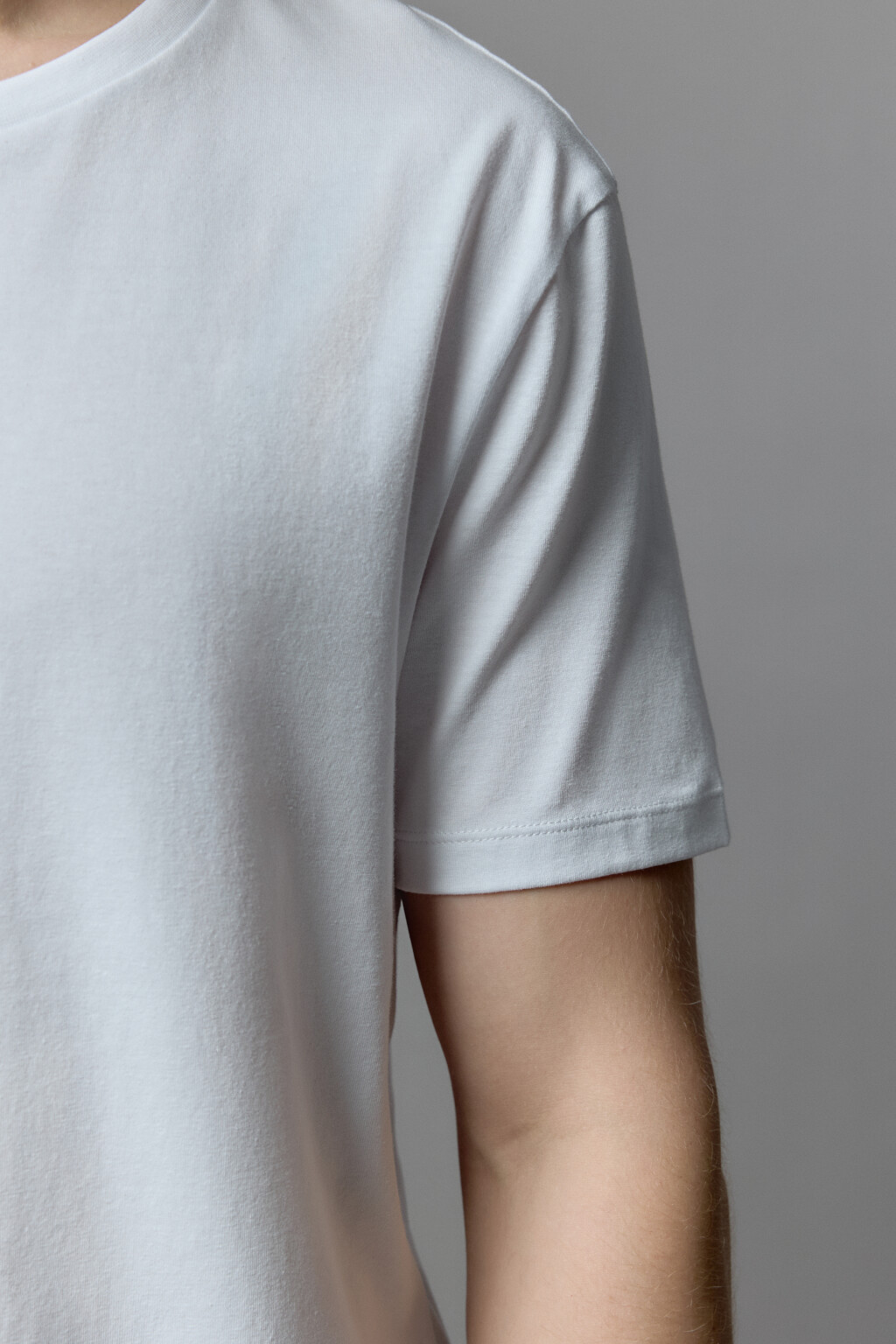 Футболка хлопковая облегающая - цвет белый - 8