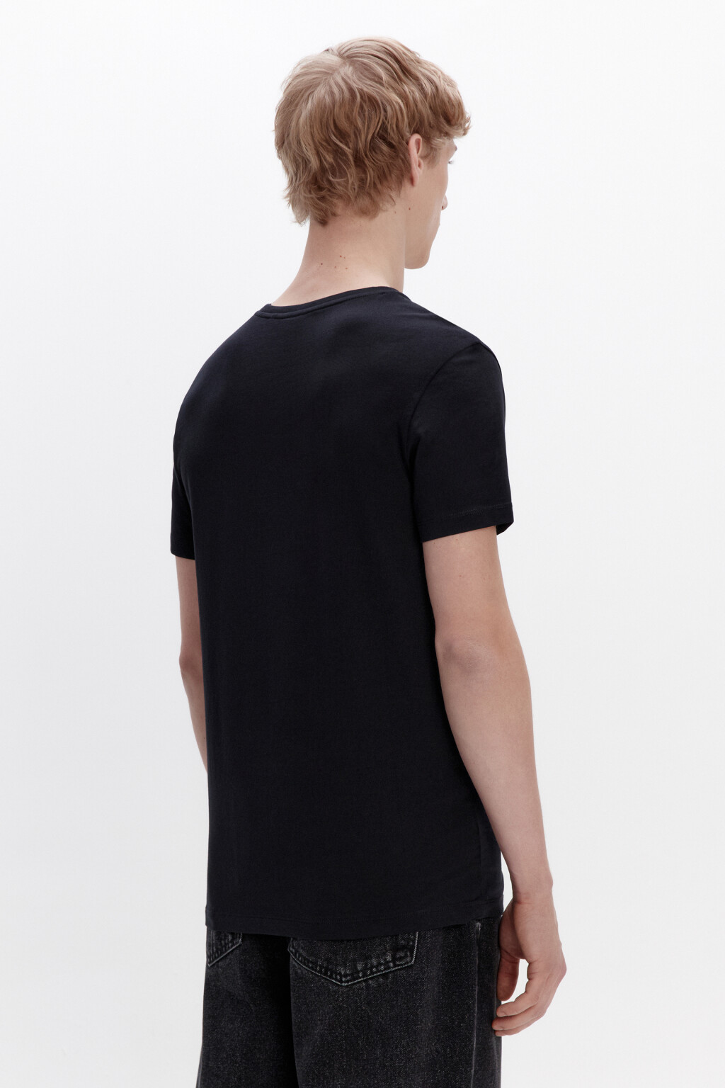 Футболка slim облегающая базовая - цвет черный - 4