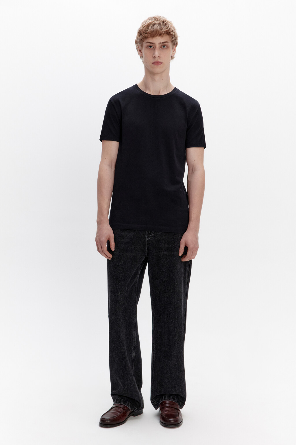 Футболка slim облегающая базовая - цвет черный - 5