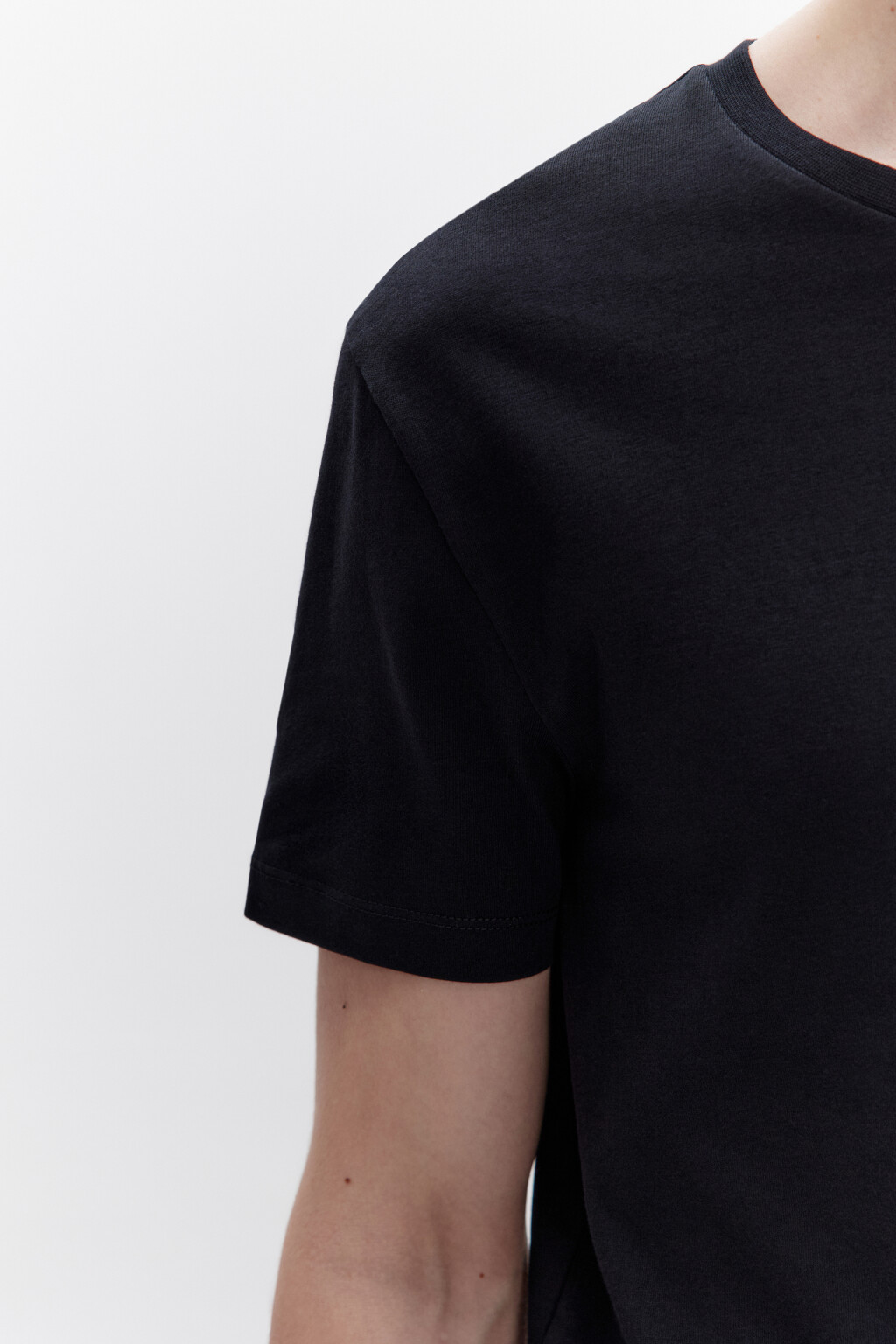 Футболка slim облегающая базовая - цвет черный - 7