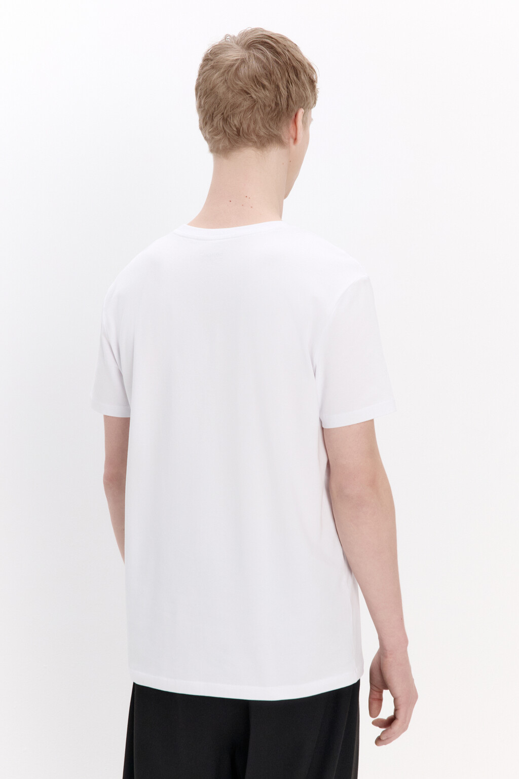 Футболка хлопковая облегающая - цвет белый - 3