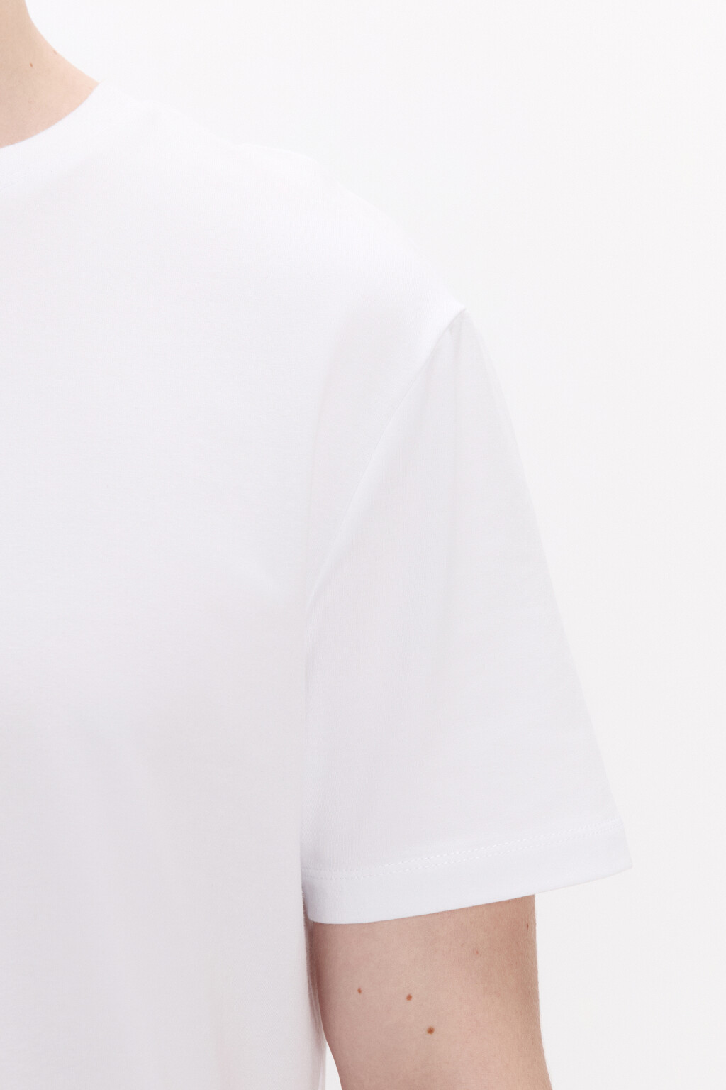 Футболка хлопковая облегающая - цвет белый - 6