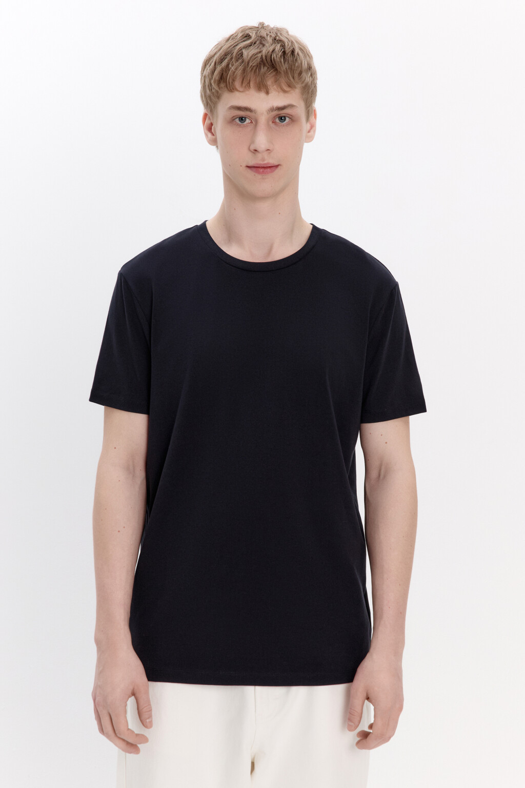 Футболка хлопковая облегающая - цвет черный - 2