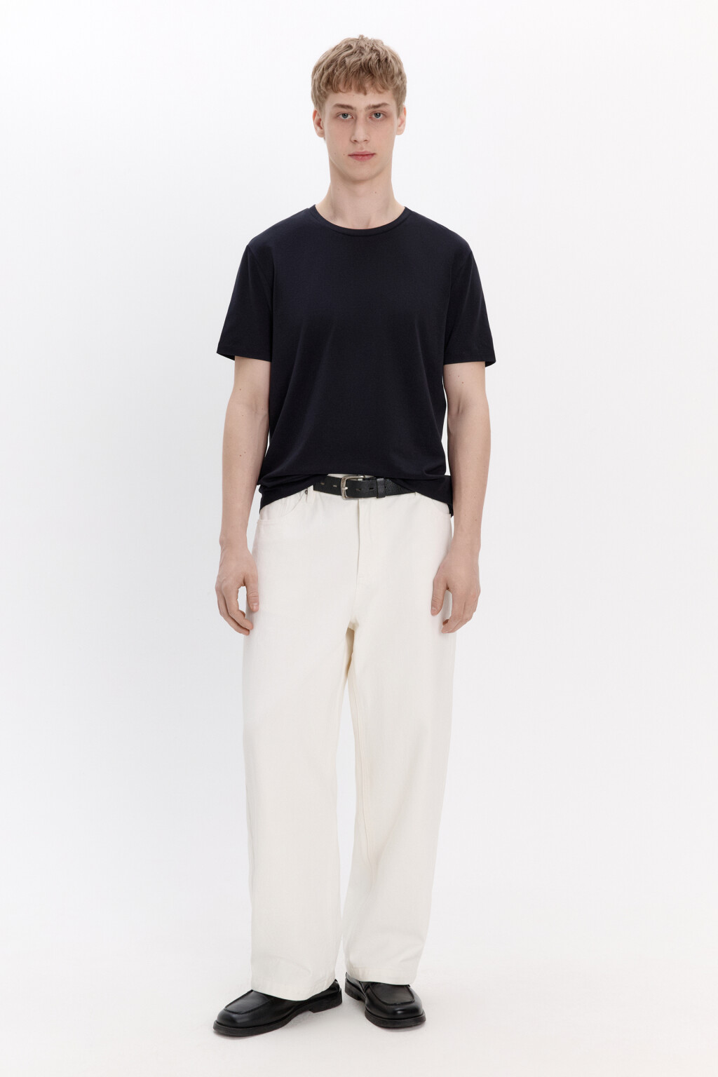 Футболка хлопковая облегающая - цвет черный - 4