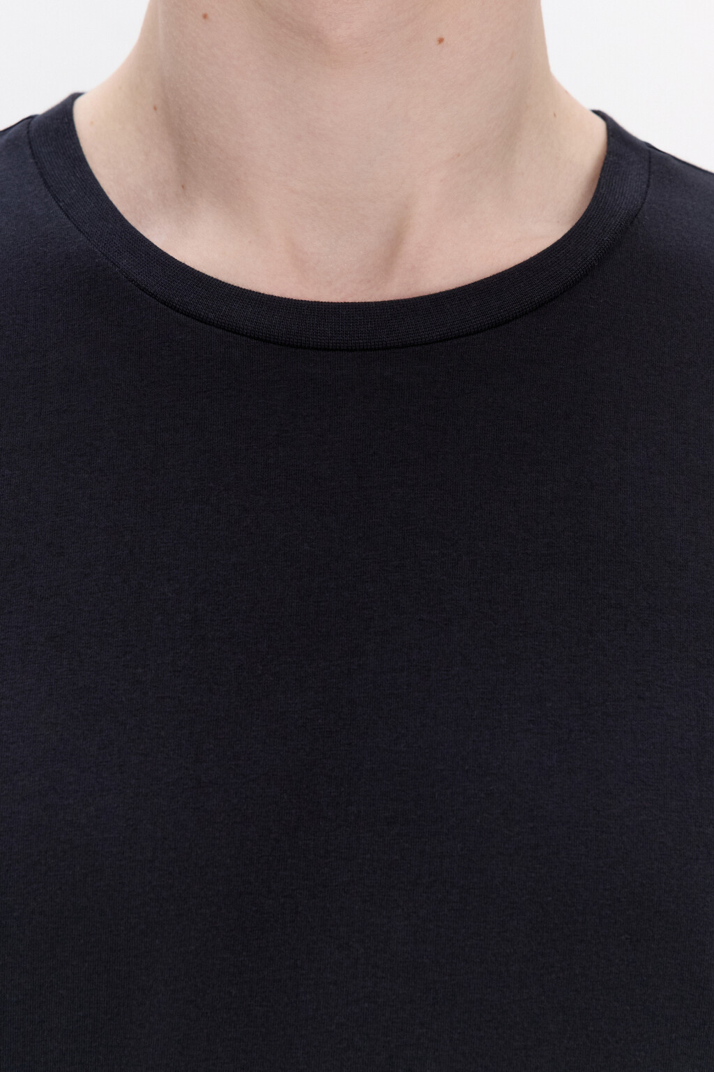 Футболка хлопковая облегающая - цвет черный - 5