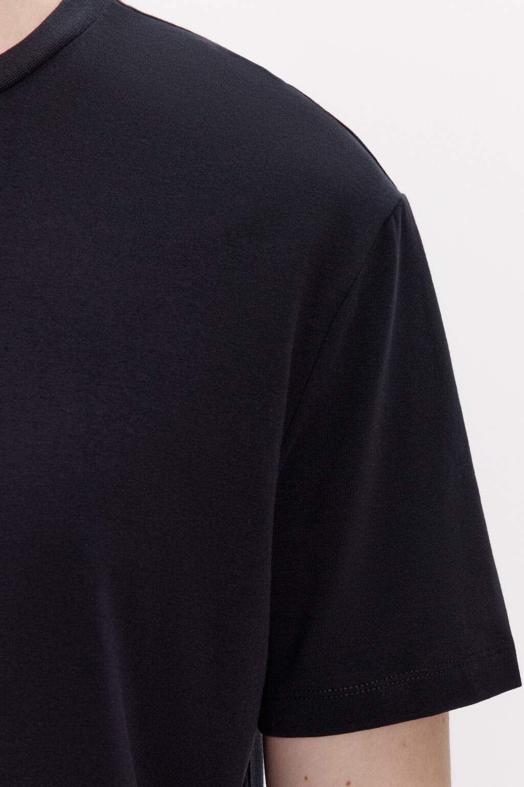 Футболка хлопковая облегающая - цвет черный - 6