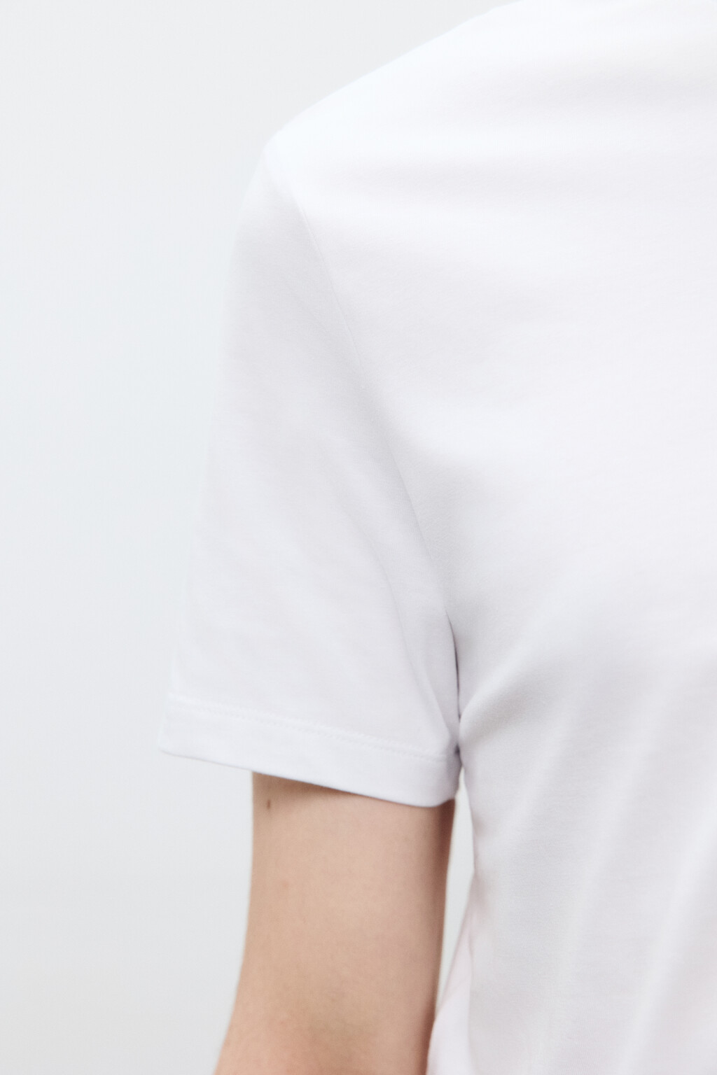 Футболка облегающая базовая - цвет белый - 6