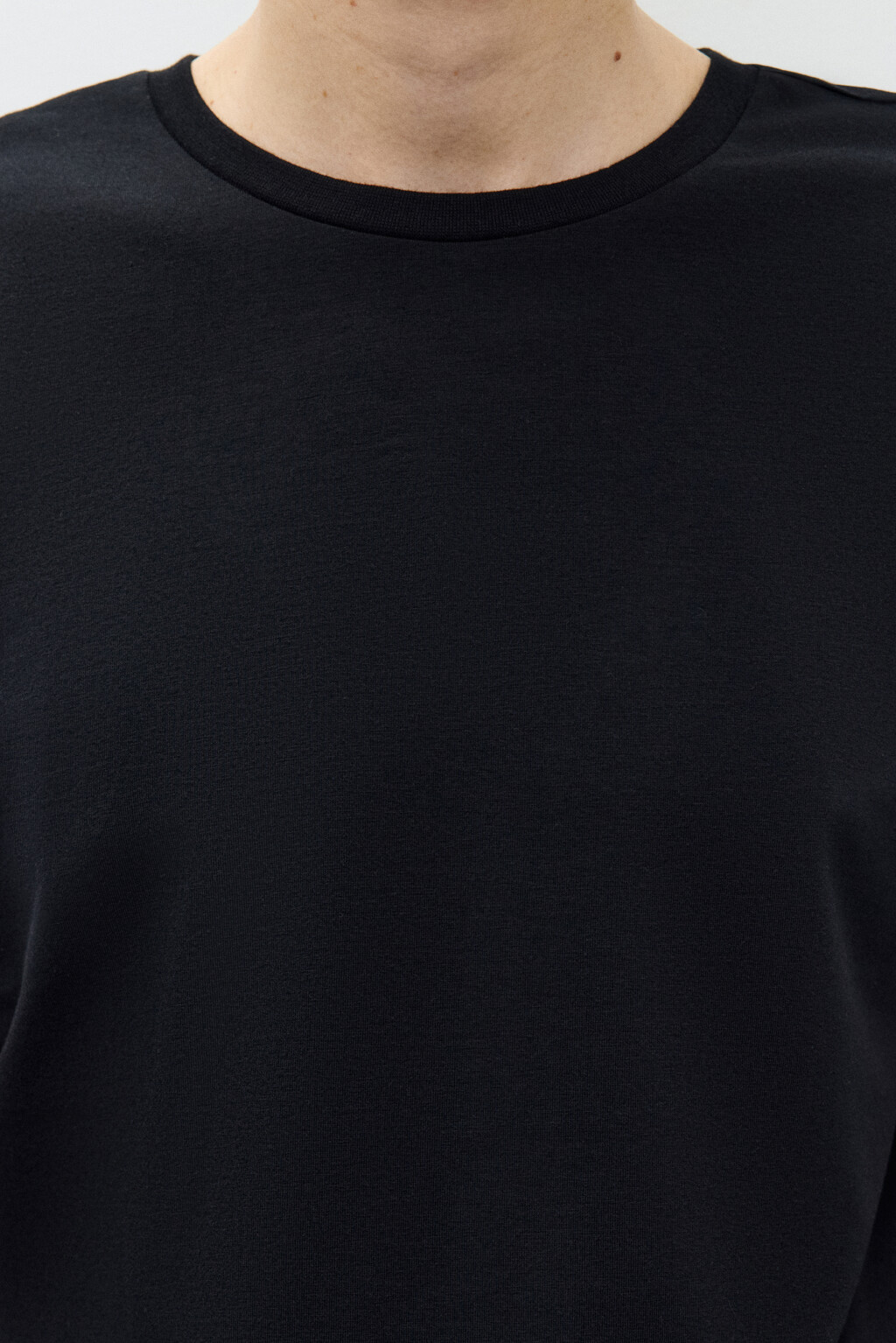 Футболка облегающая базовая - цвет черный - 5