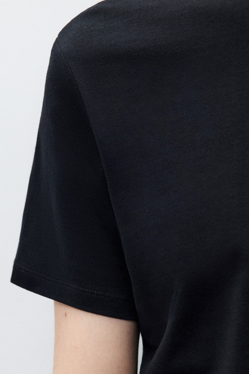 Футболка облегающая базовая - цвет черный - 6