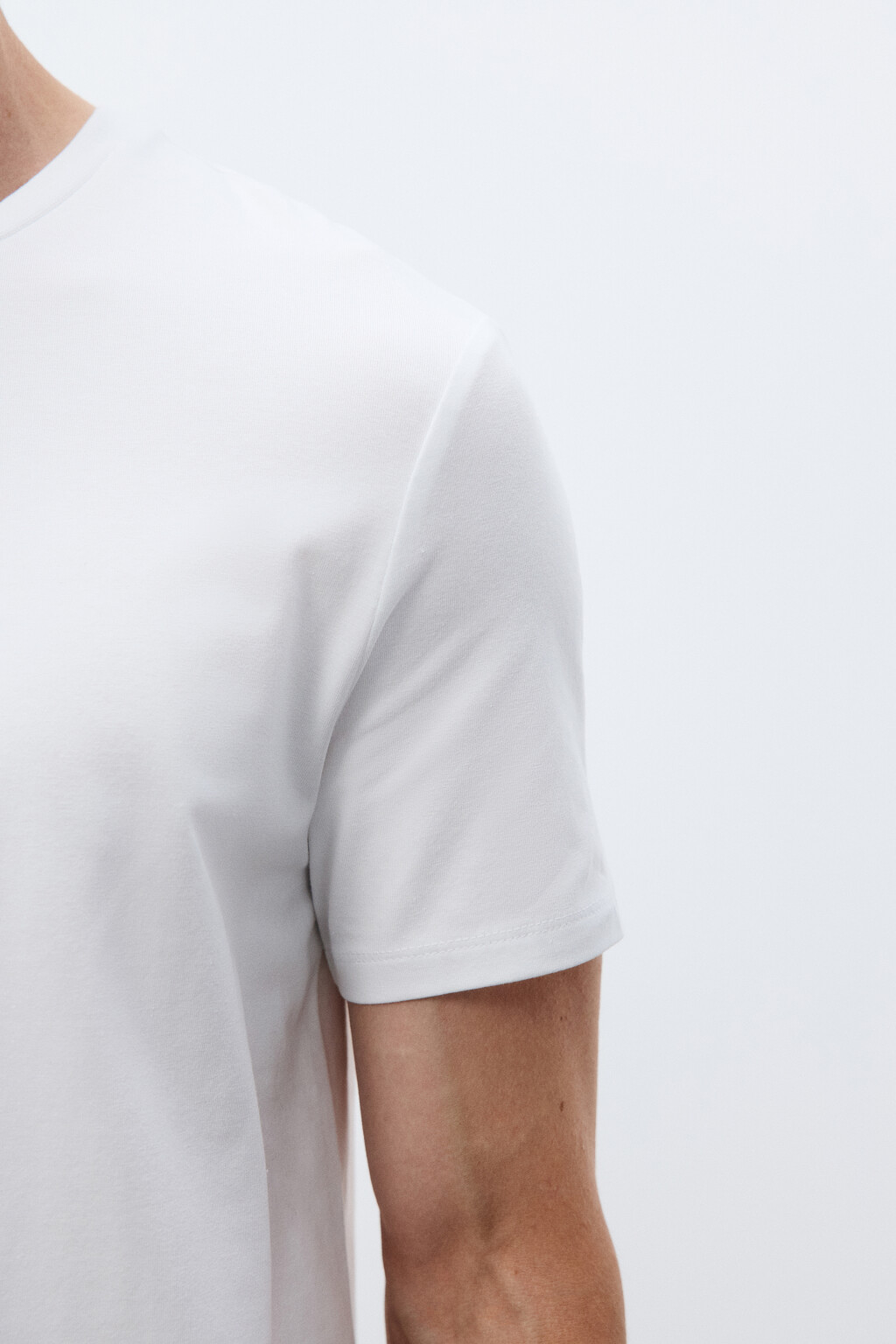 Футболка облегающая базовая - цвет белый - 6