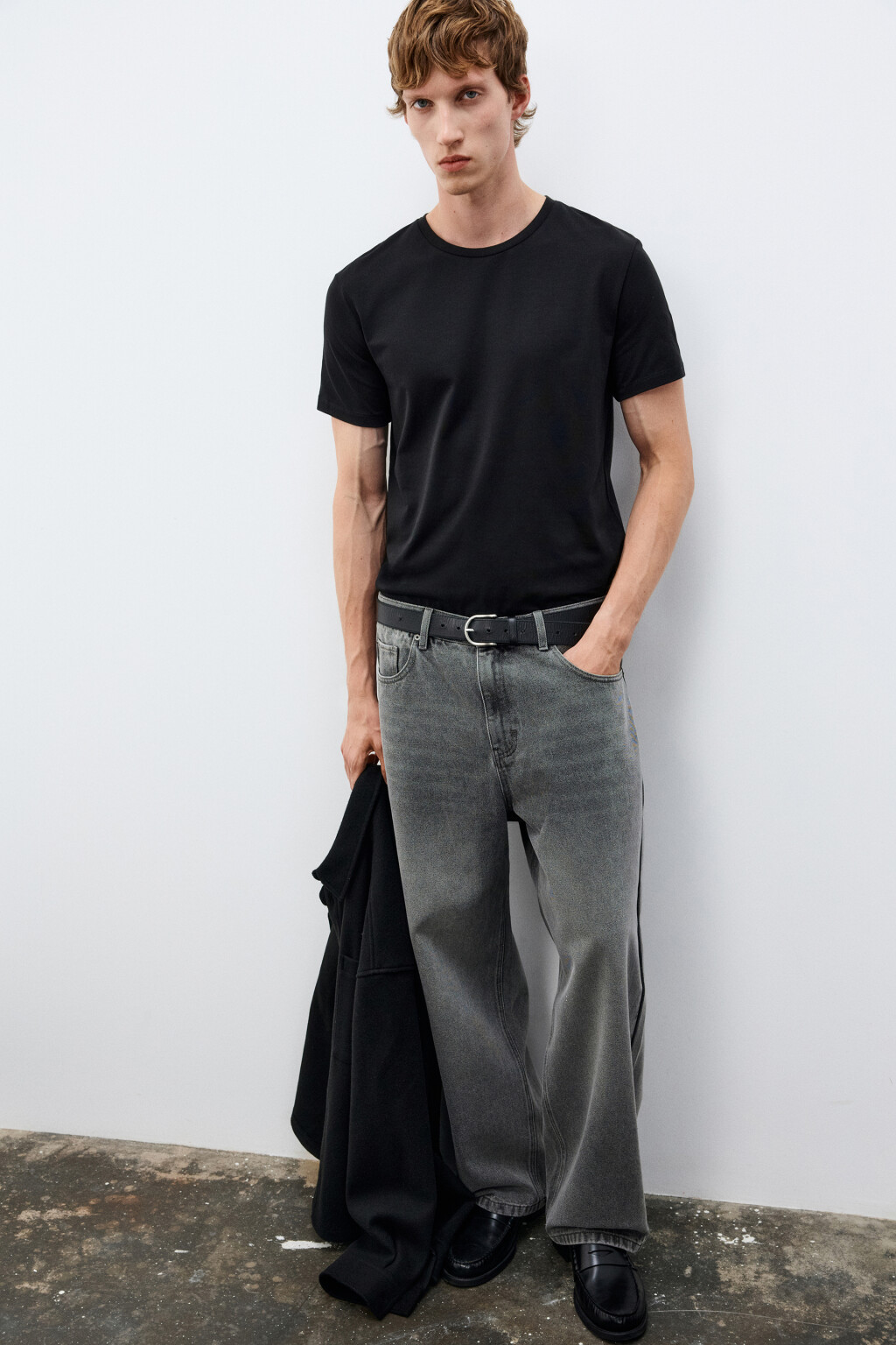 Футболка облегающая базовая - цвет черный - 1