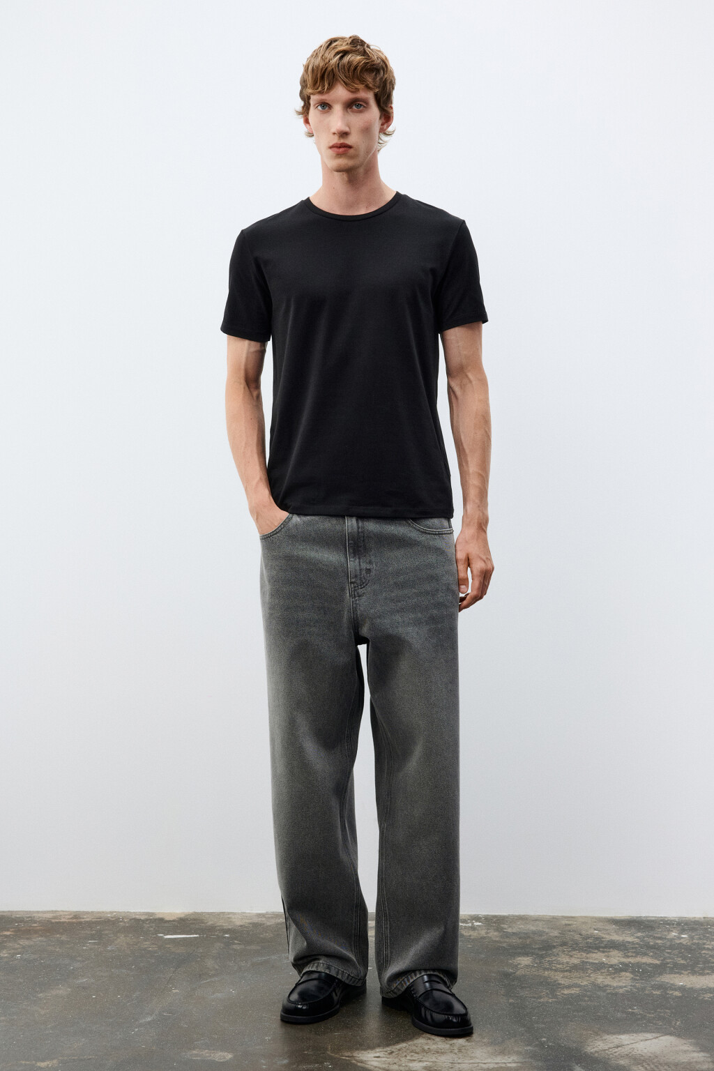 Футболка облегающая базовая - цвет черный - 4