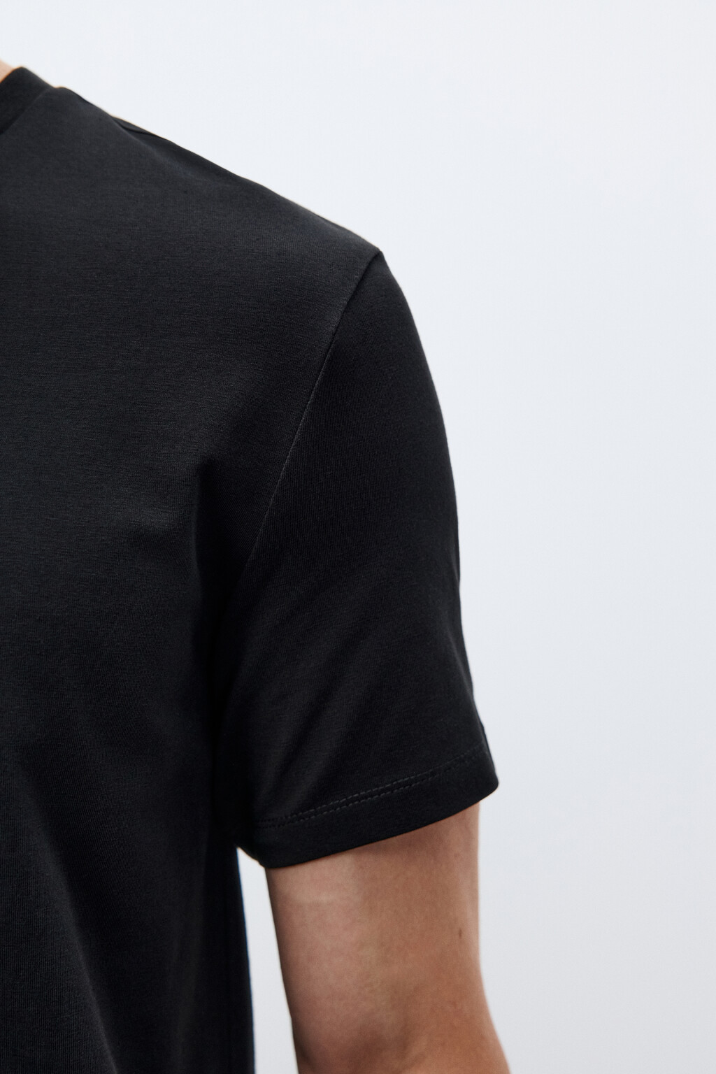 Футболка облегающая базовая - цвет черный - 6