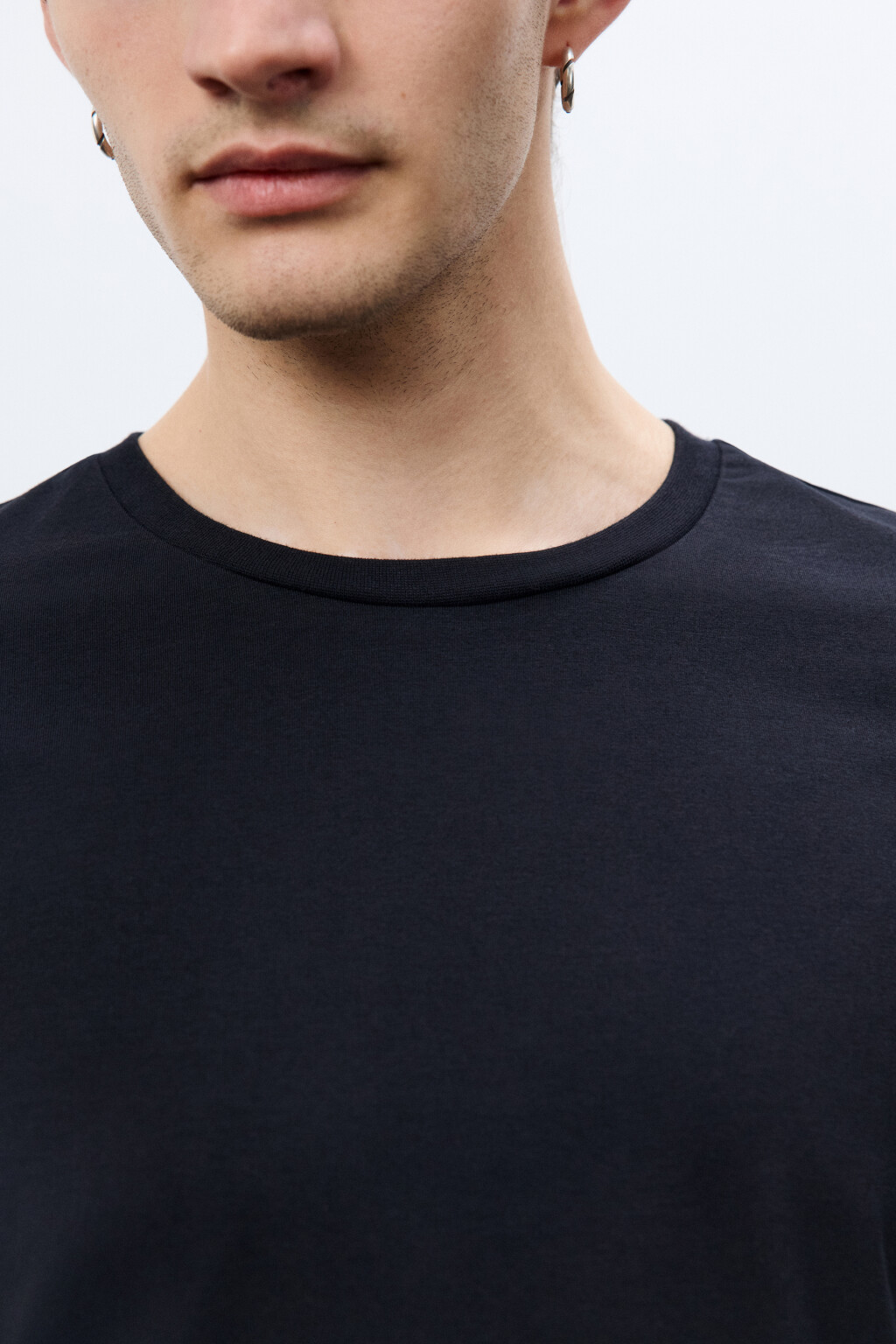 Футболка облегающая базовая - цвет черный - 5