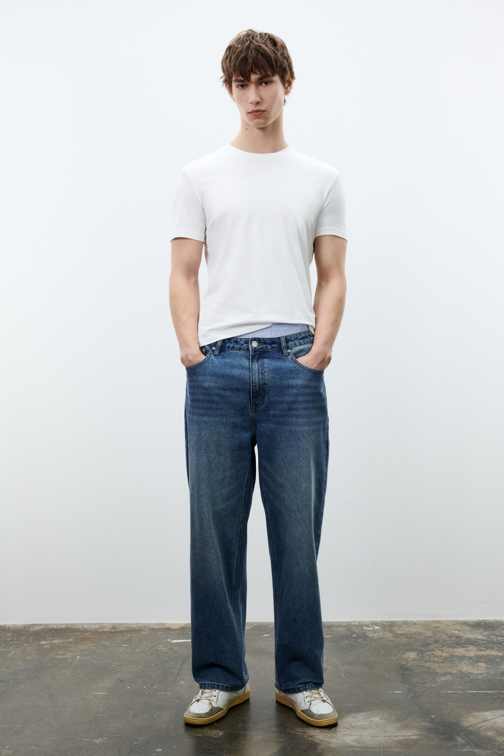 Футболка облегающая базовая - цвет белый - 4