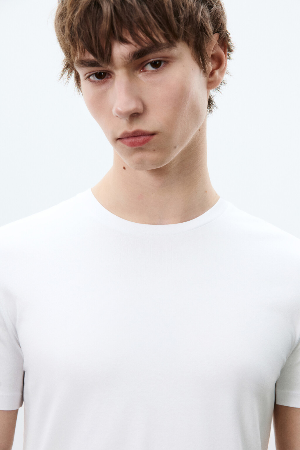Футболка облегающая базовая - цвет белый - 5
