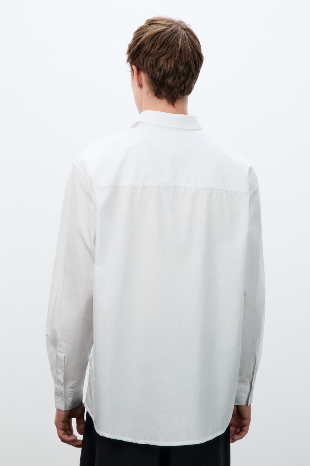 Рубашка классическая хлопковая - цвет белый - 4