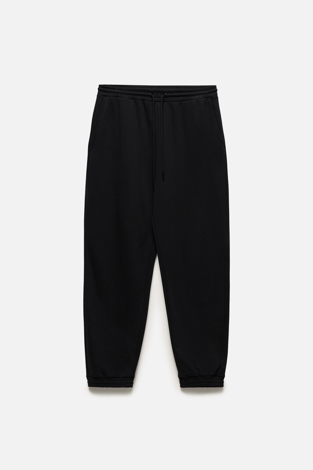 Брюки-джоггеры трикотажные утепленные - цвет черный - 8
