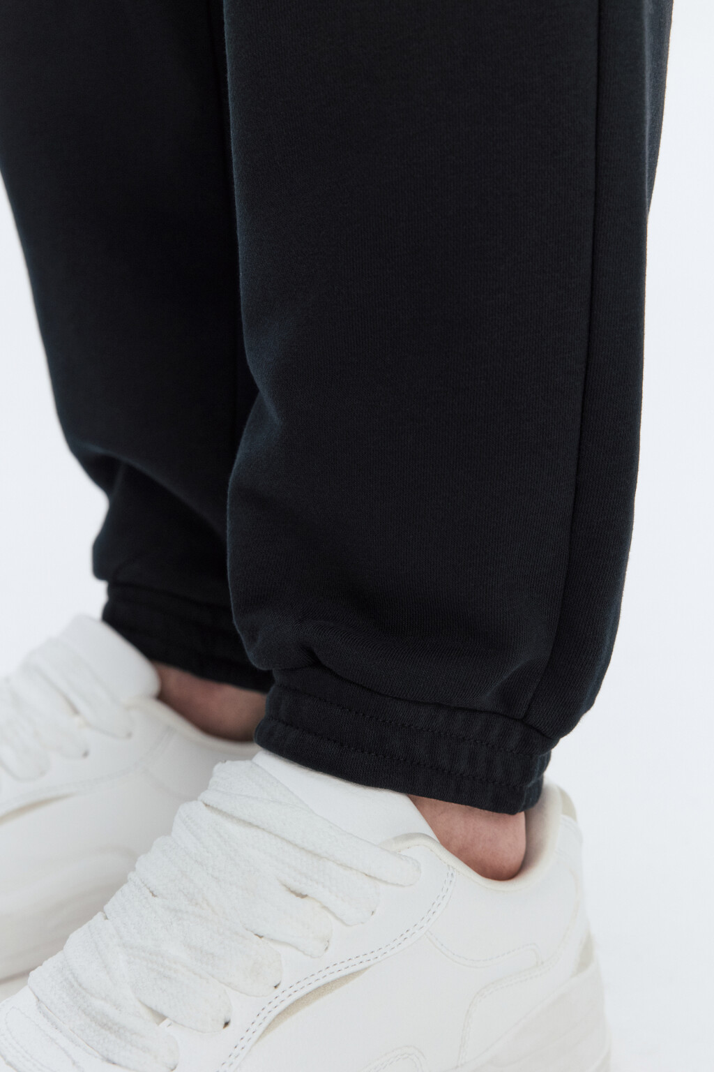 Брюки-джоггеры трикотажные без утепления - цвет черный - 7