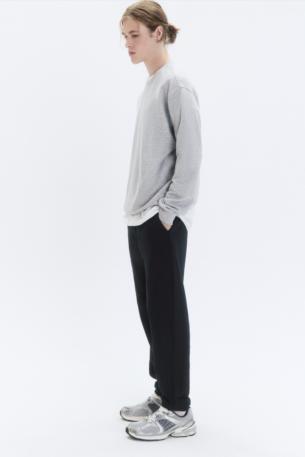 Брюки-джоггеры трикотажные без утепления - цвет черный - 1