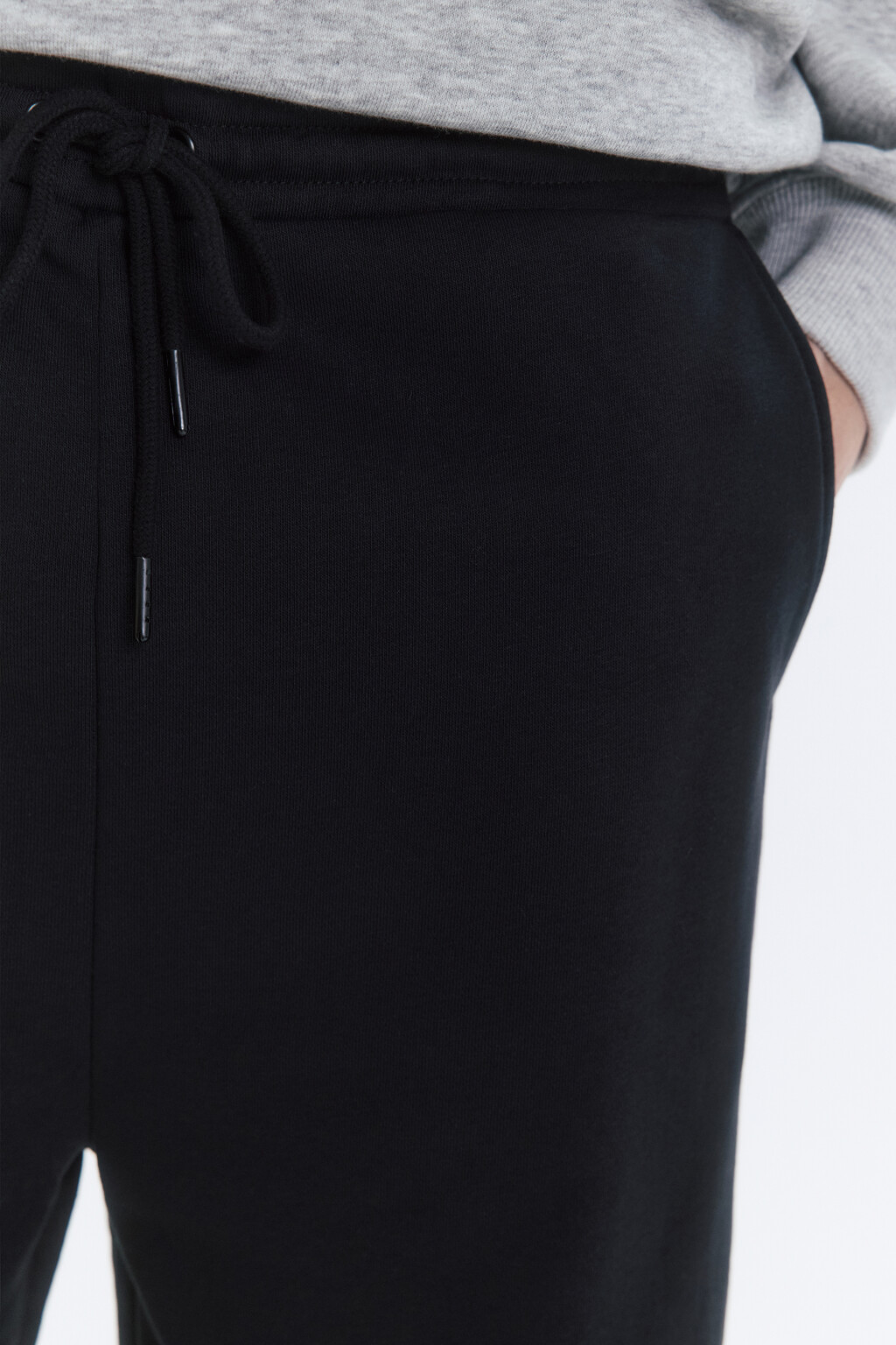 Брюки-джоггеры трикотажные без утепления - цвет черный - 6