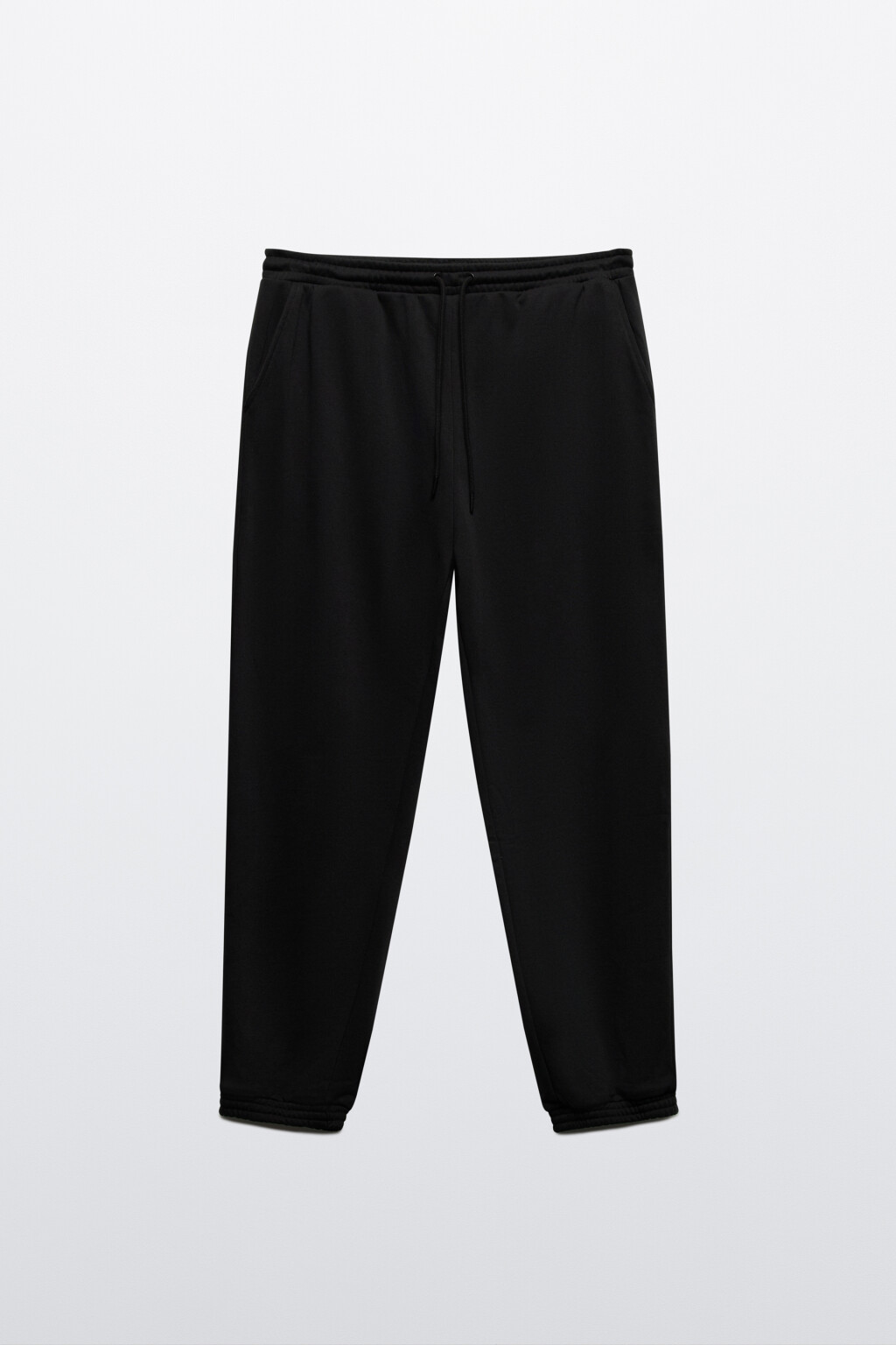 Брюки-джоггеры трикотажные из футера - цвет черный - 8