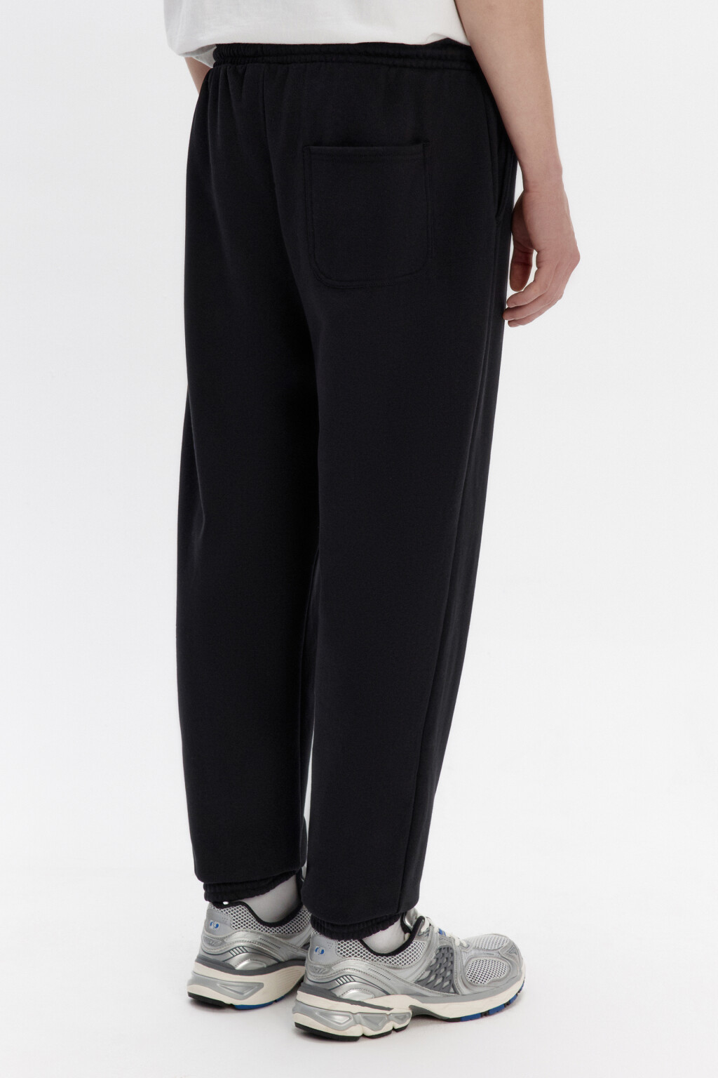 Брюки-джоггеры трикотажные из футера - цвет черный - 4