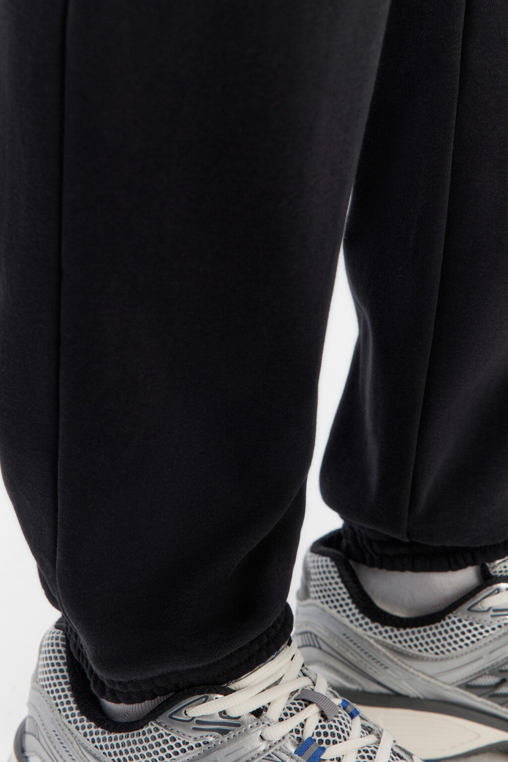 Брюки-джоггеры трикотажные из футера - цвет черный - 7