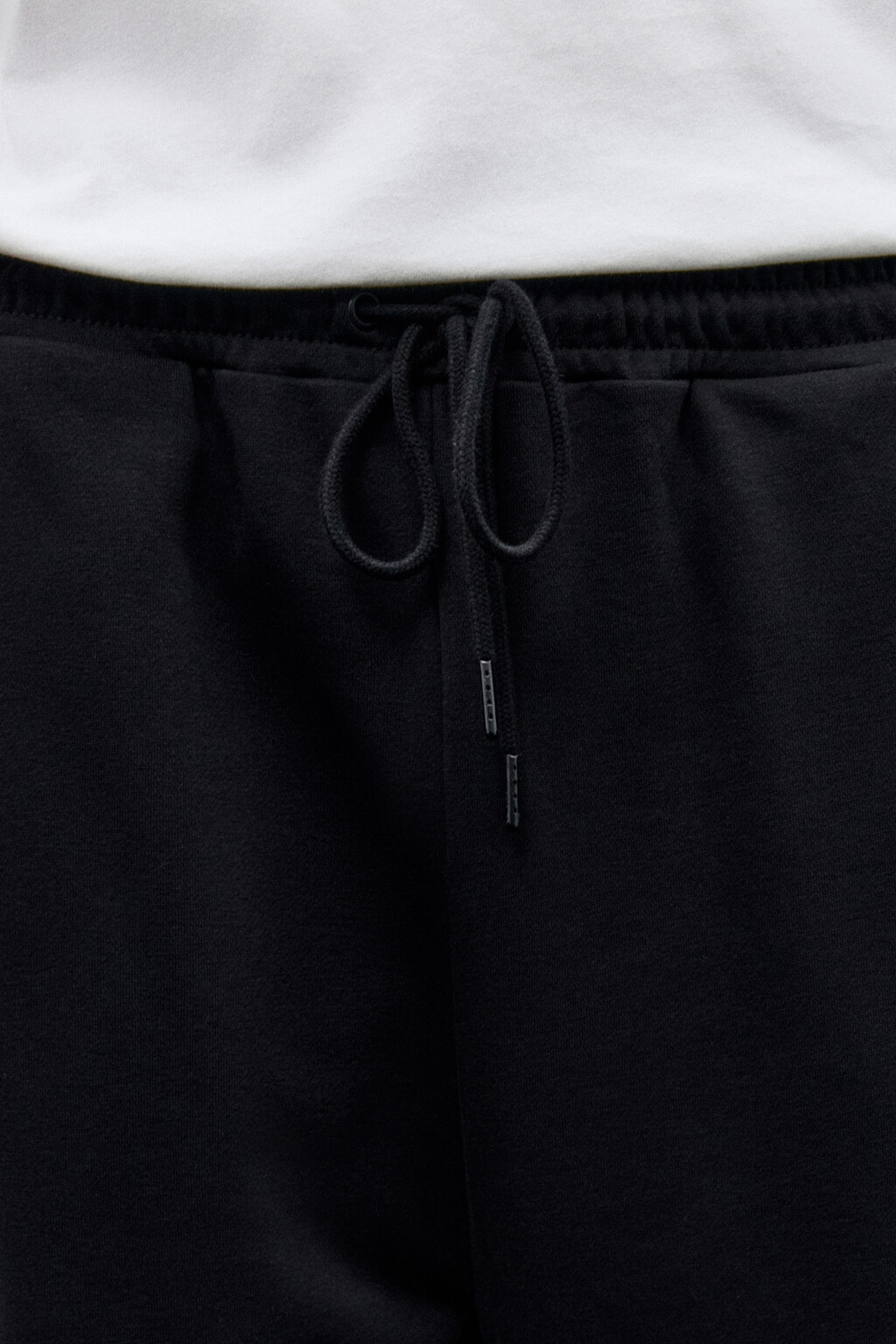 Брюки-джоггеры базовые из футера - цвет черный - 5