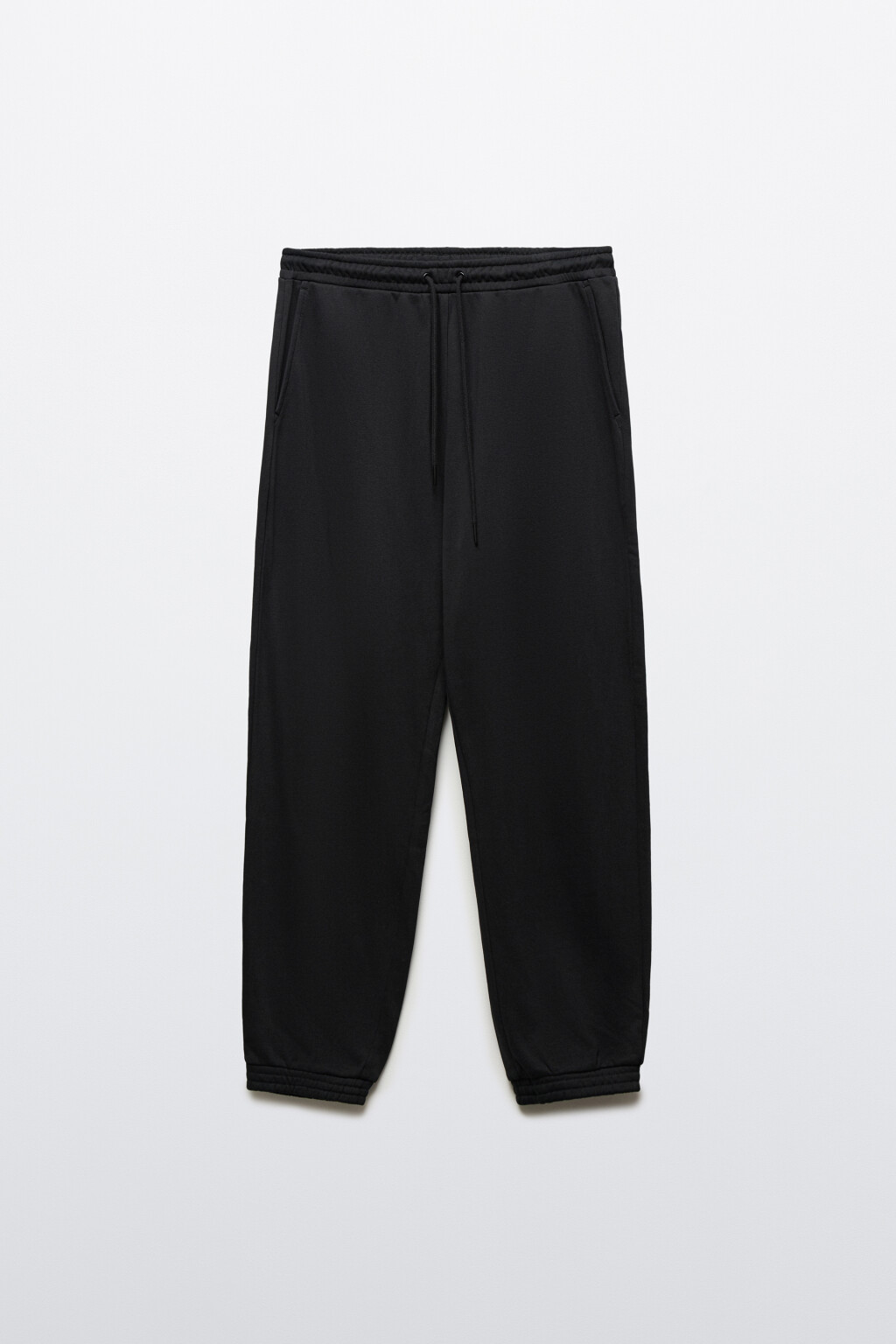 Брюки-джоггеры базовые из футера - цвет черный - 7