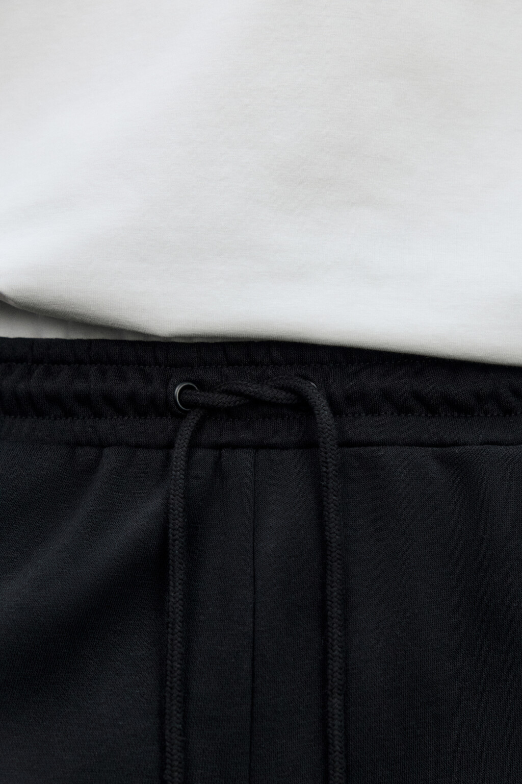 Брюки-джоггеры базовые из футера - цвет черный - 5