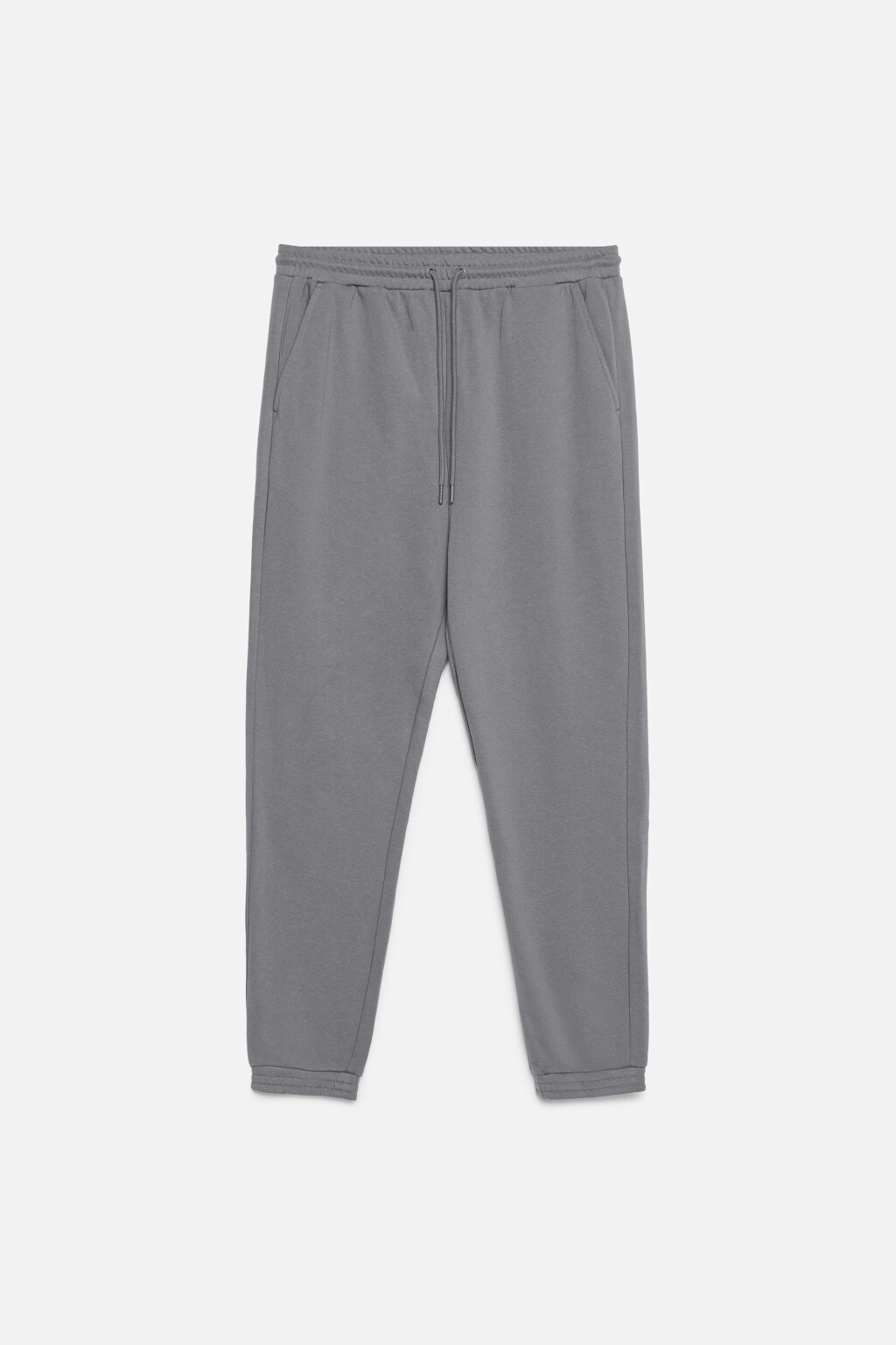 Брюки-джоггеры трикотажные без утепления - цвет серый - 9