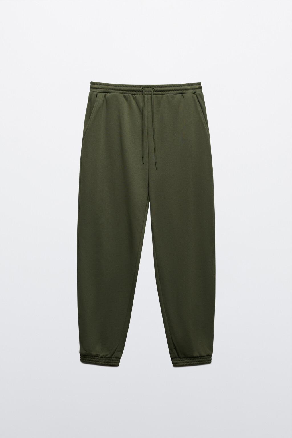 Брюки-джоггеры трикотажные из футера - цвет зеленый - 8