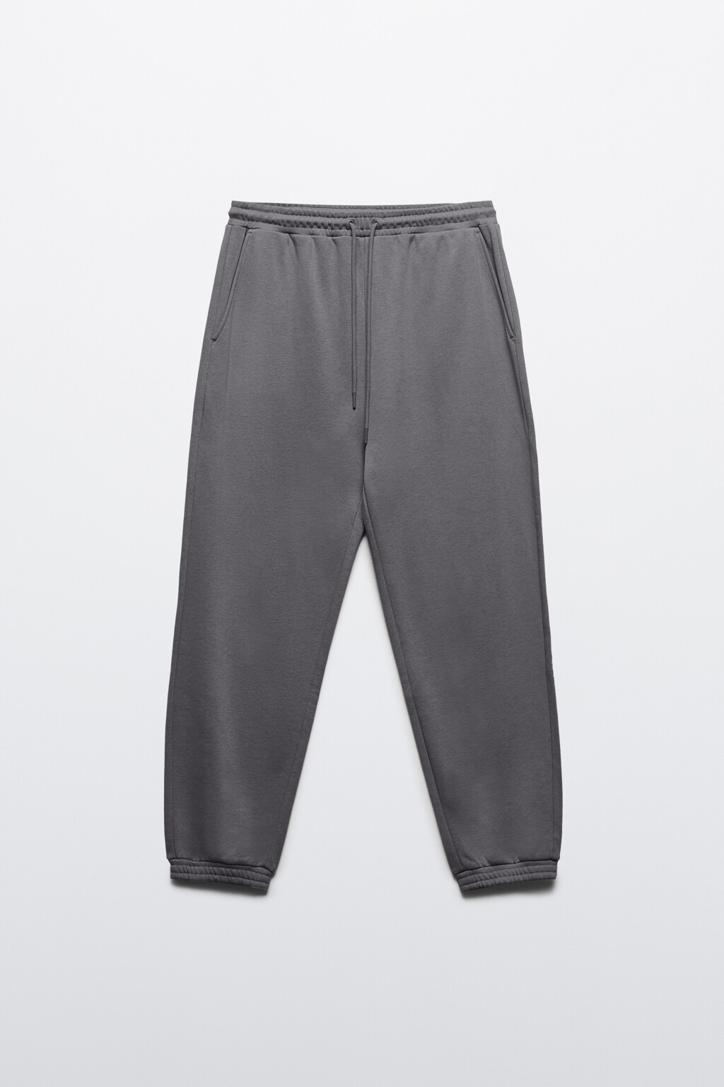 Брюки-джоггеры базовые из футера - цвет серый - 7
