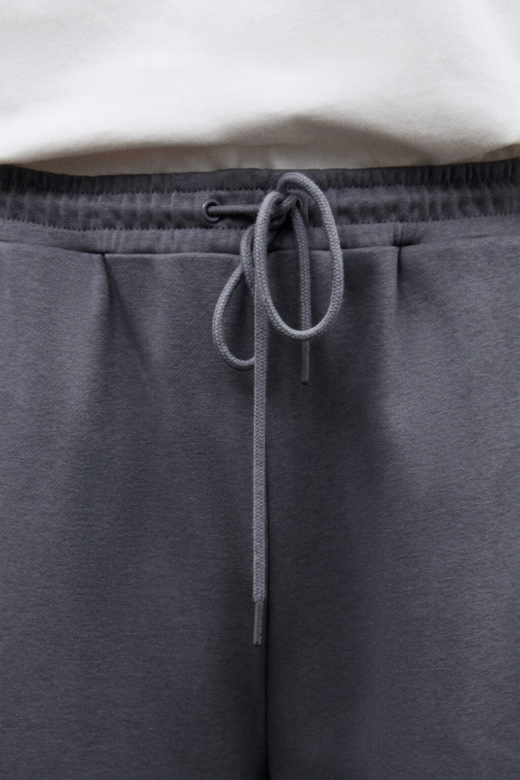 Брюки-джоггеры базовые из футера - цвет серый - 5
