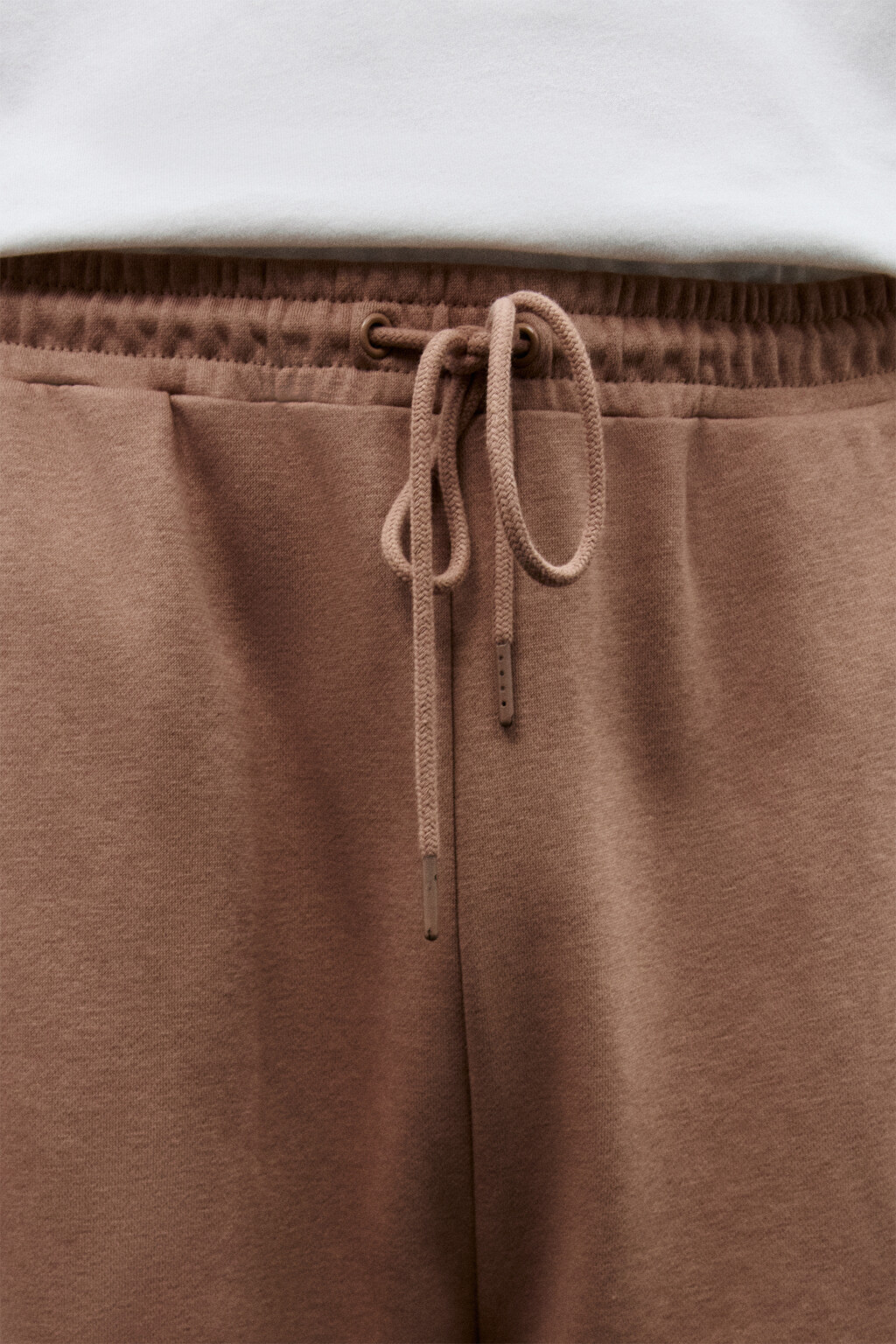 Брюки-джоггеры базовые из футера - цвет коричневый - 6