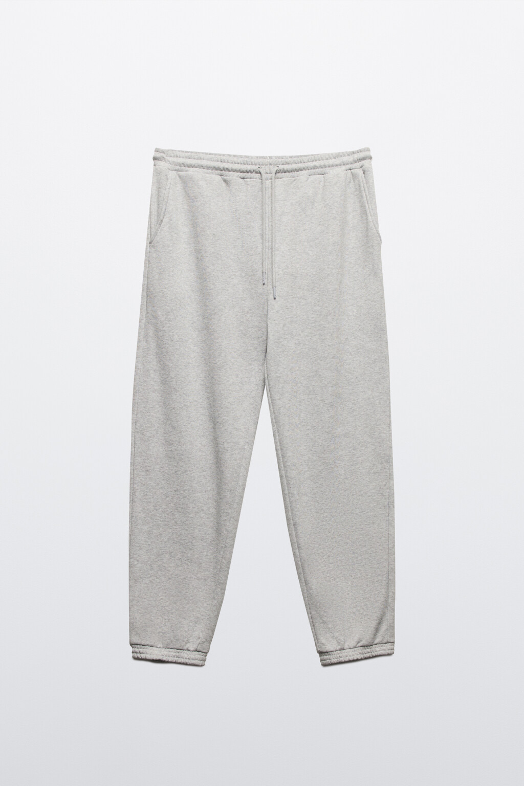 Брюки-джоггеры трикотажные из футера - цвет серый - 8