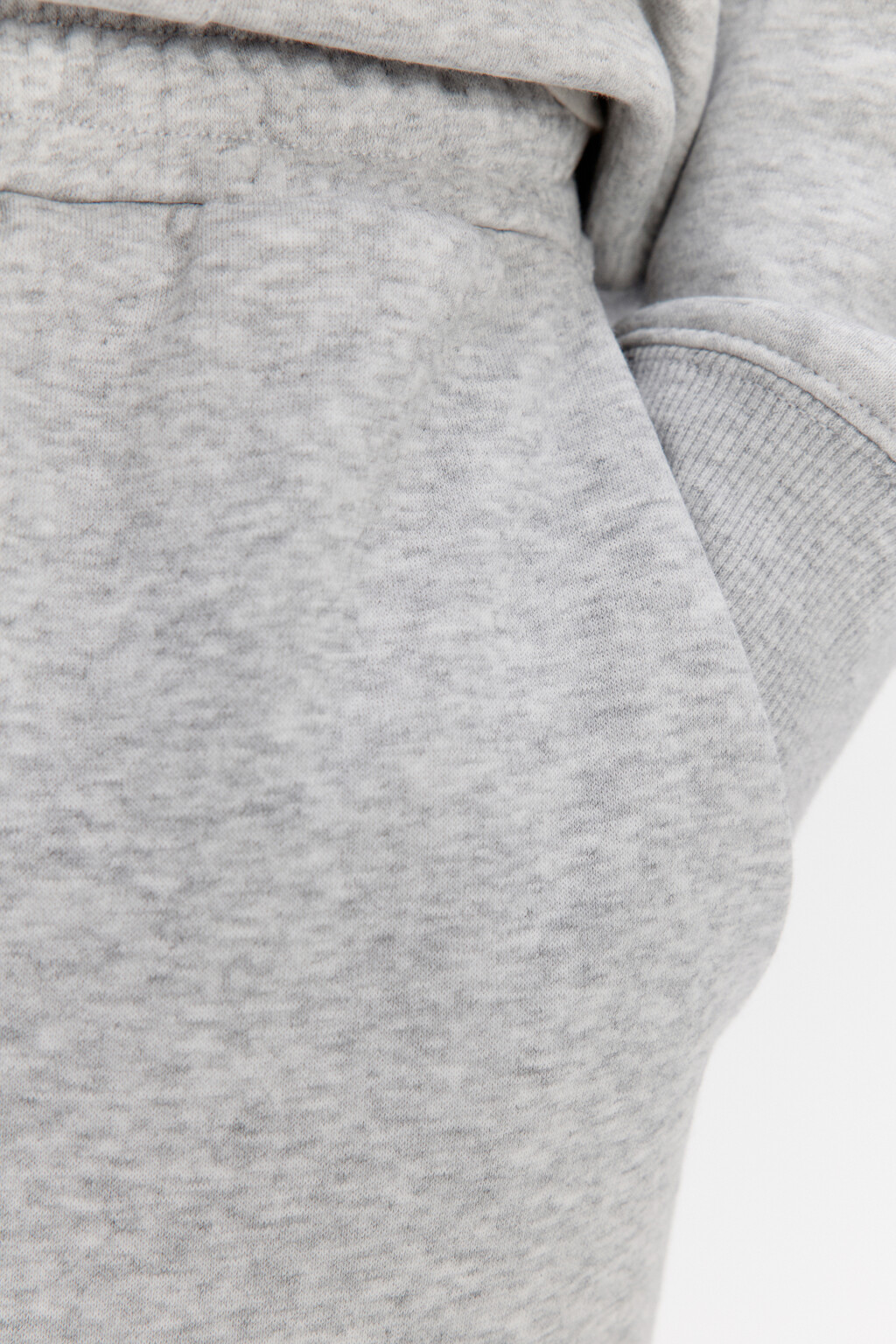 Брюки-джоггеры трикотажные из футера - цвет серый - 6