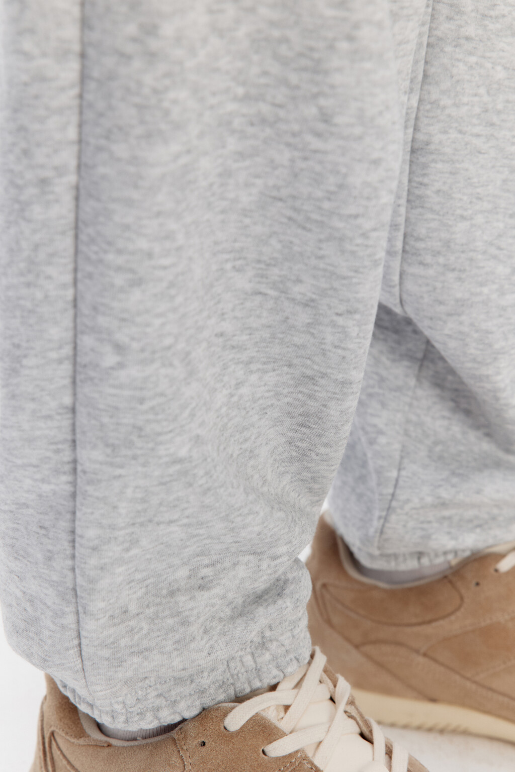 Брюки-джоггеры трикотажные из футера - цвет серый - 7