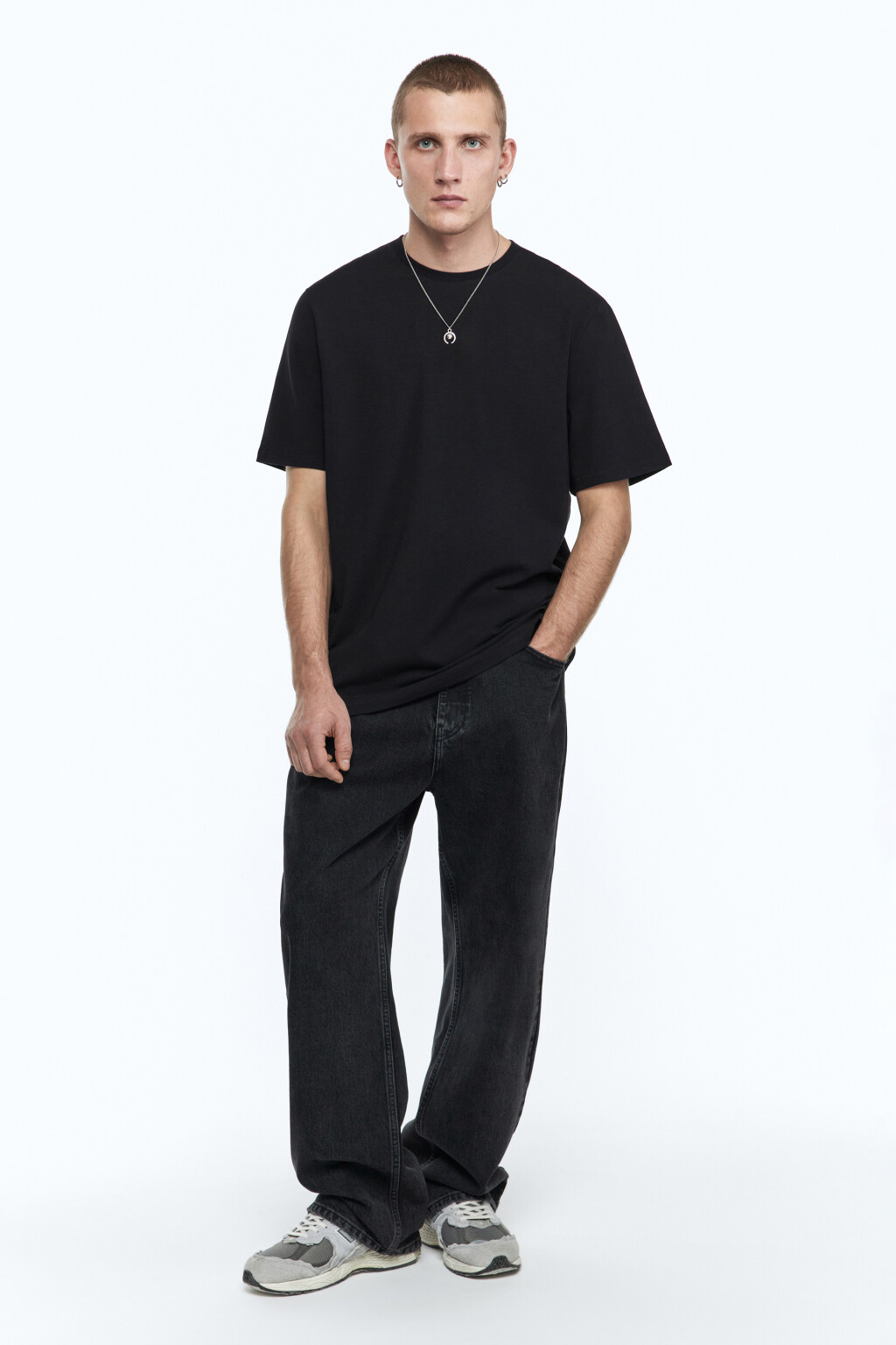 Футболка хлопковая базовая - цвет черный - 5