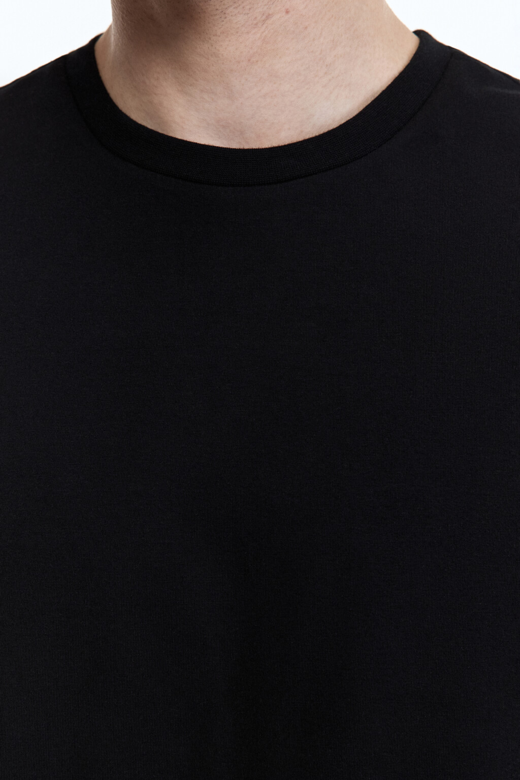 Футболка хлопковая базовая - цвет черный - 6