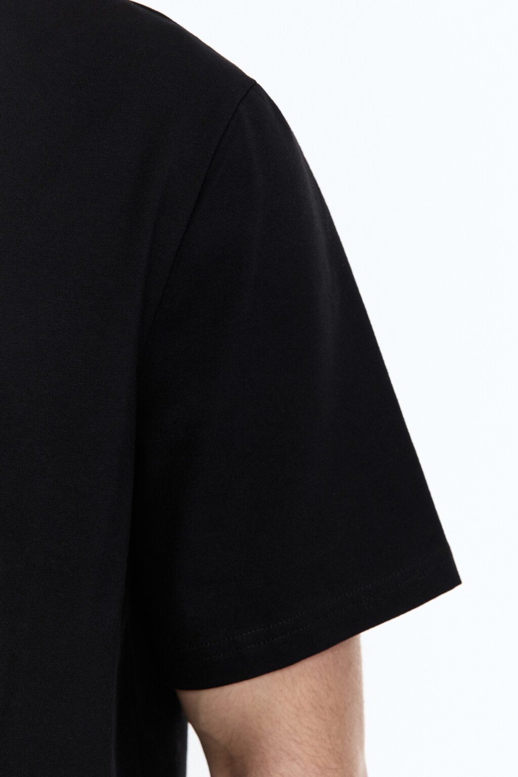 Футболка хлопковая базовая - цвет черный - 7