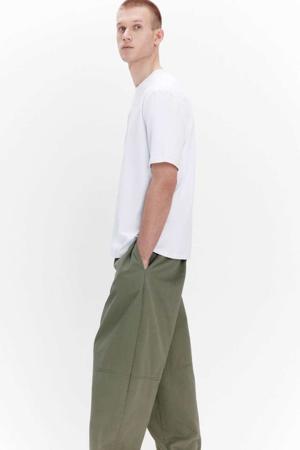 Футболка хлопковая базовая - цвет белый - 1