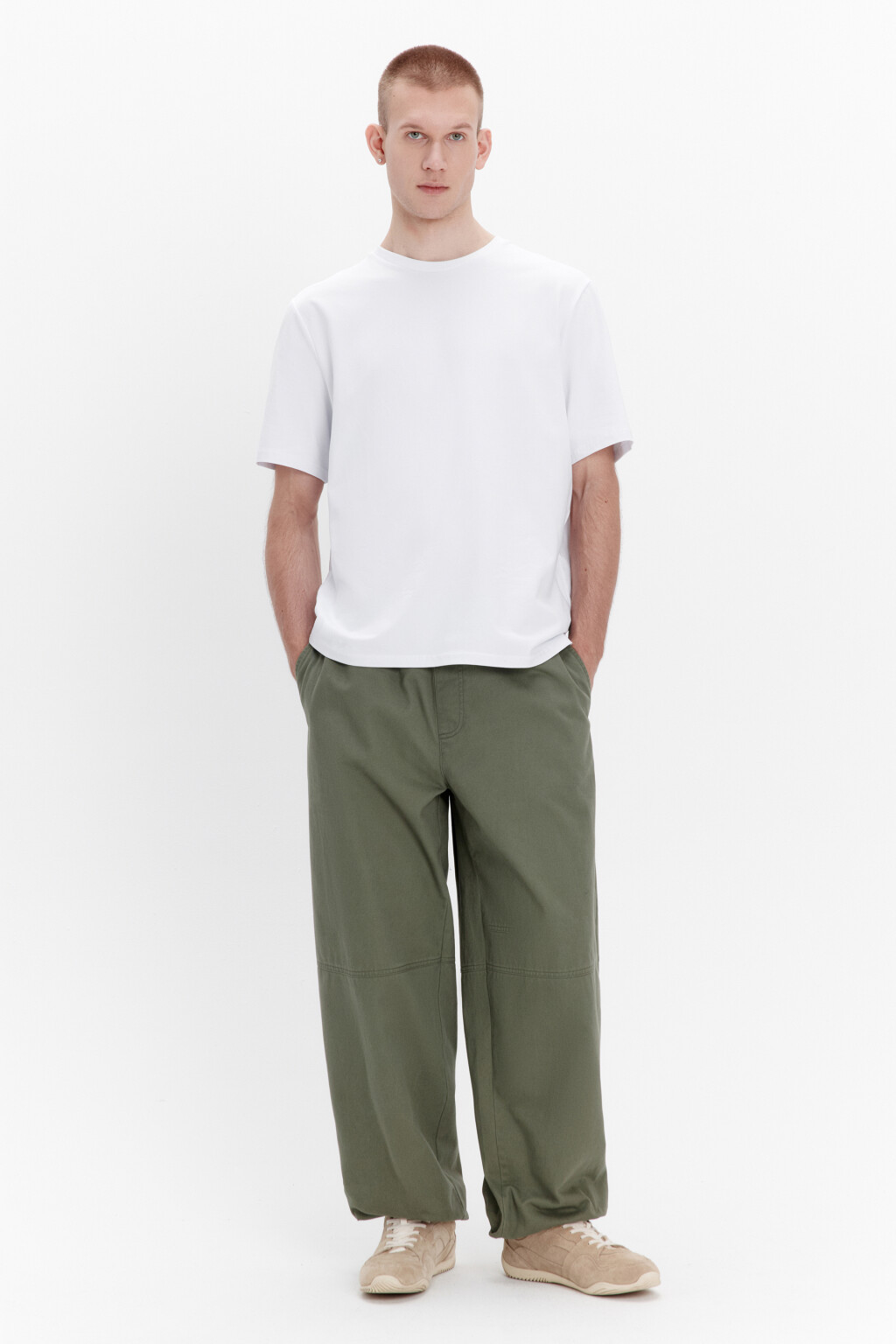 Футболка хлопковая базовая - цвет белый - 4