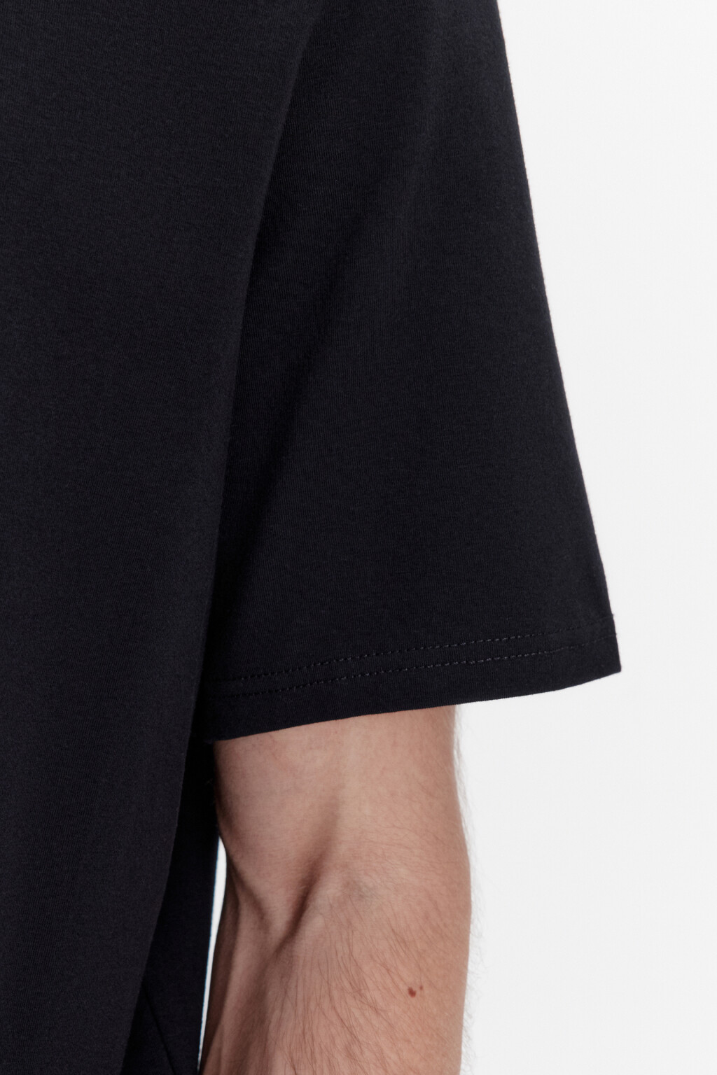 Футболка хлопковая базовая - цвет черный - 6