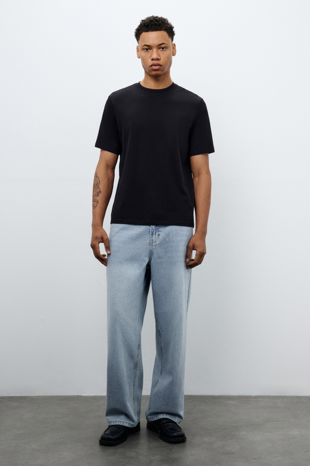 Футболка хлопковая базовая - цвет черный - 4