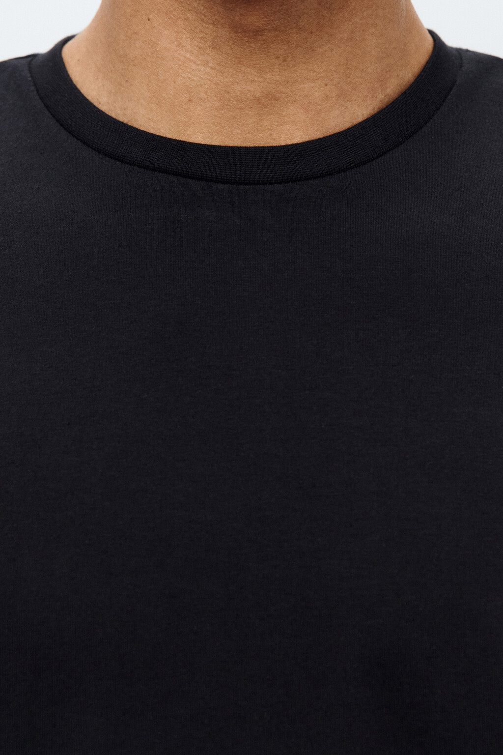 Футболка хлопковая базовая - цвет черный - 5